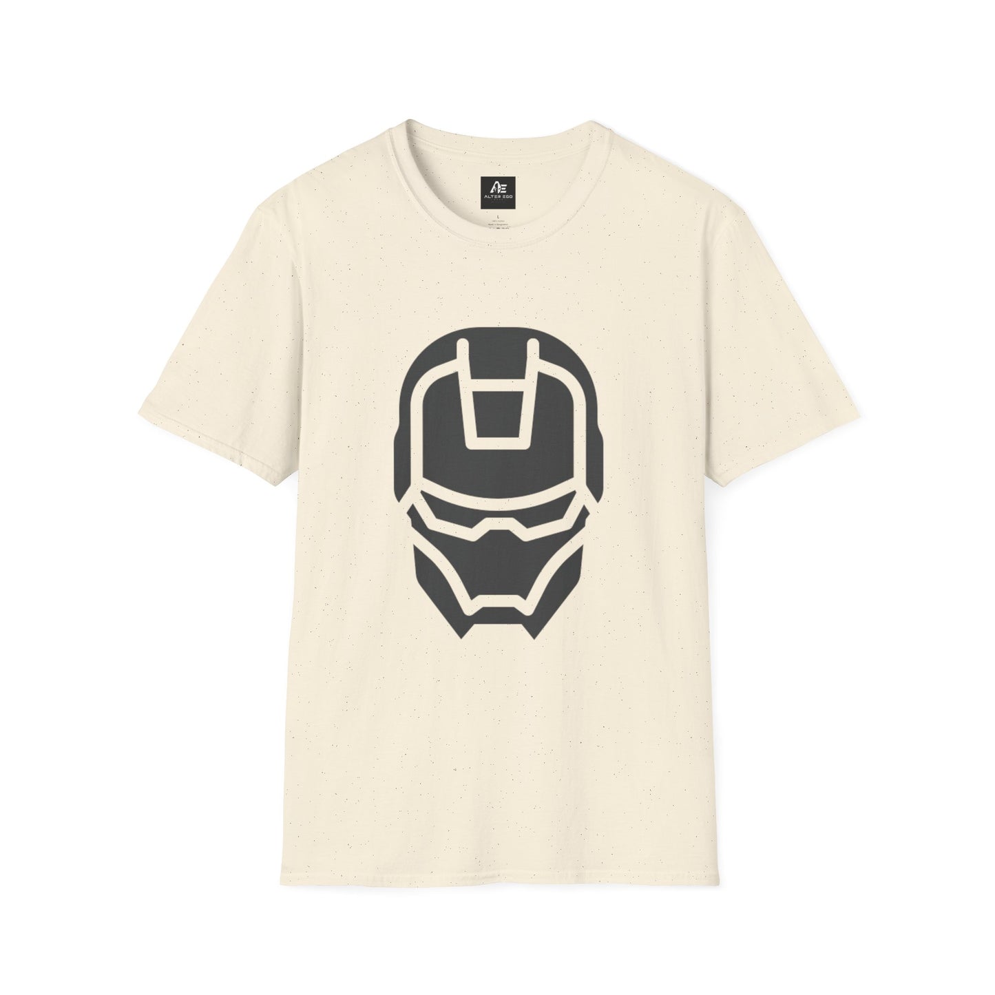 Iron Helmet Graphic T-Shirt — Minimalist Superhero Helmet Design