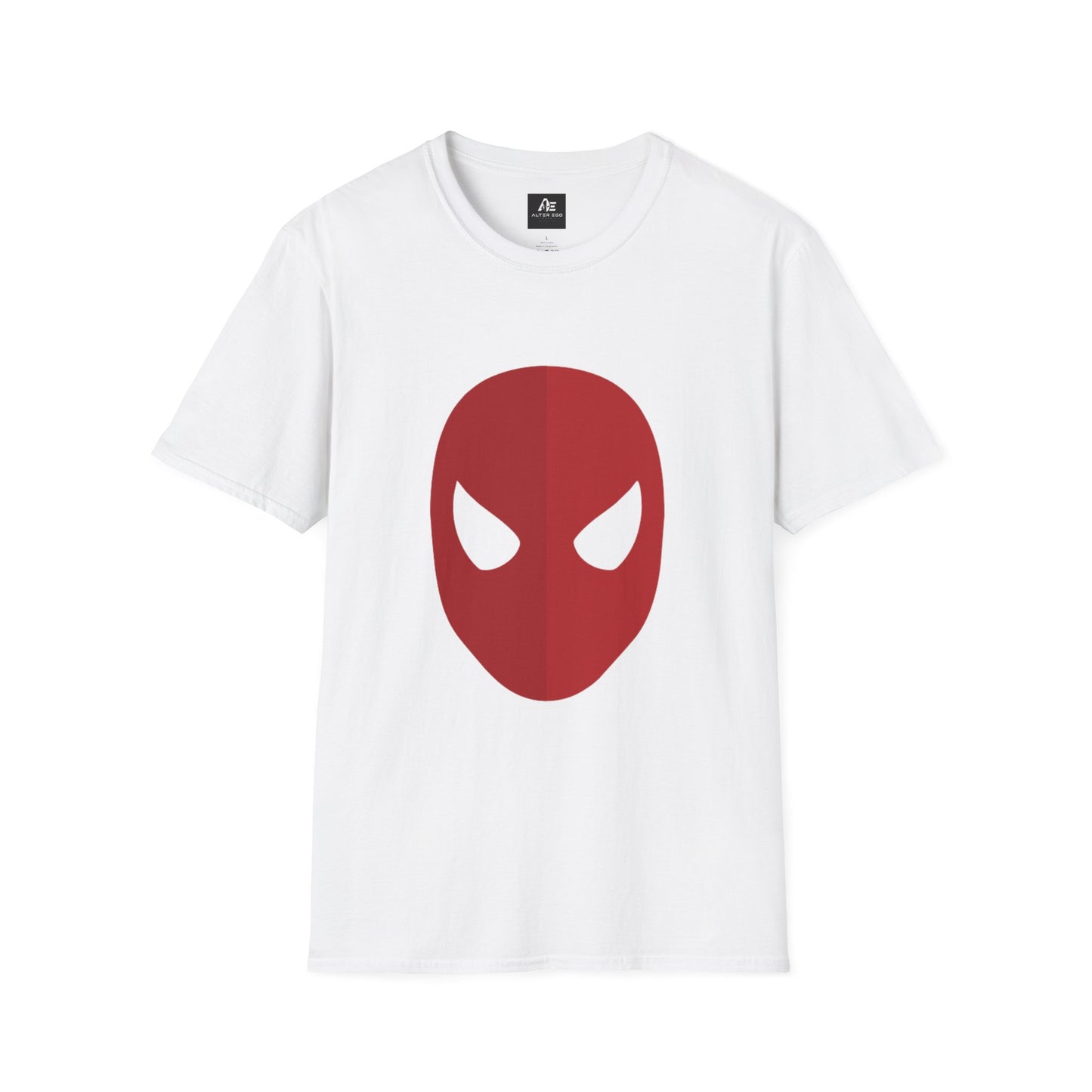 Spider Mask T-Shirt — Minimal Red Superhero Tee