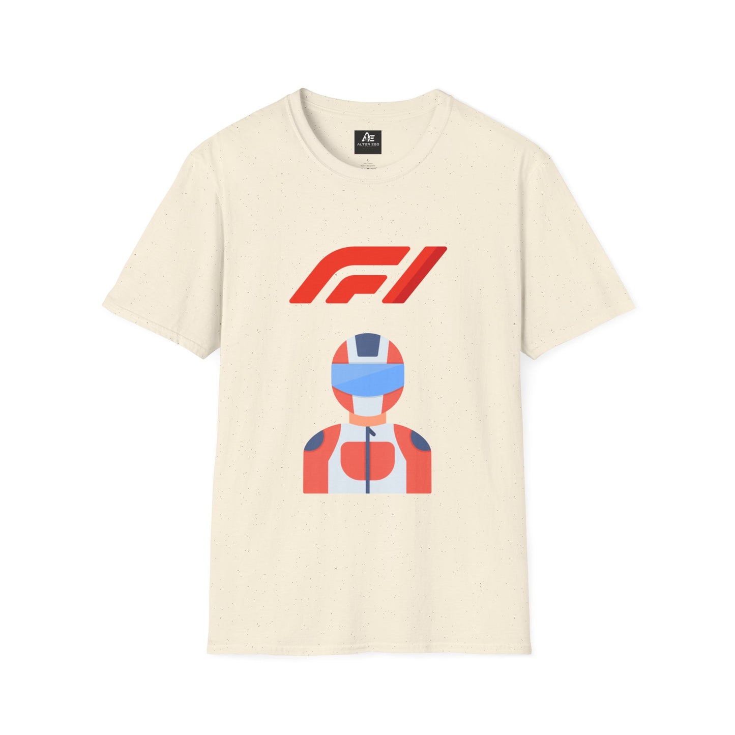 Racing Driver Graphic T-Shirt — Retro F1 Helmet Logo Tee