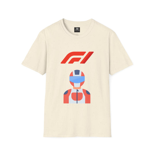 Racing Driver Graphic T-Shirt — Retro F1 Helmet Logo Tee