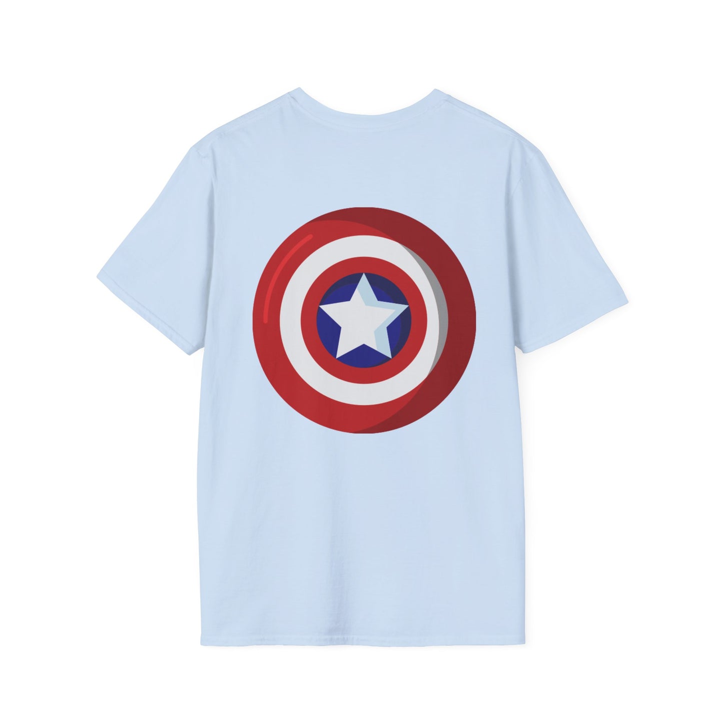 Captain Mask Graphic T-Shirt — Retro Patriotic Superhero Tee