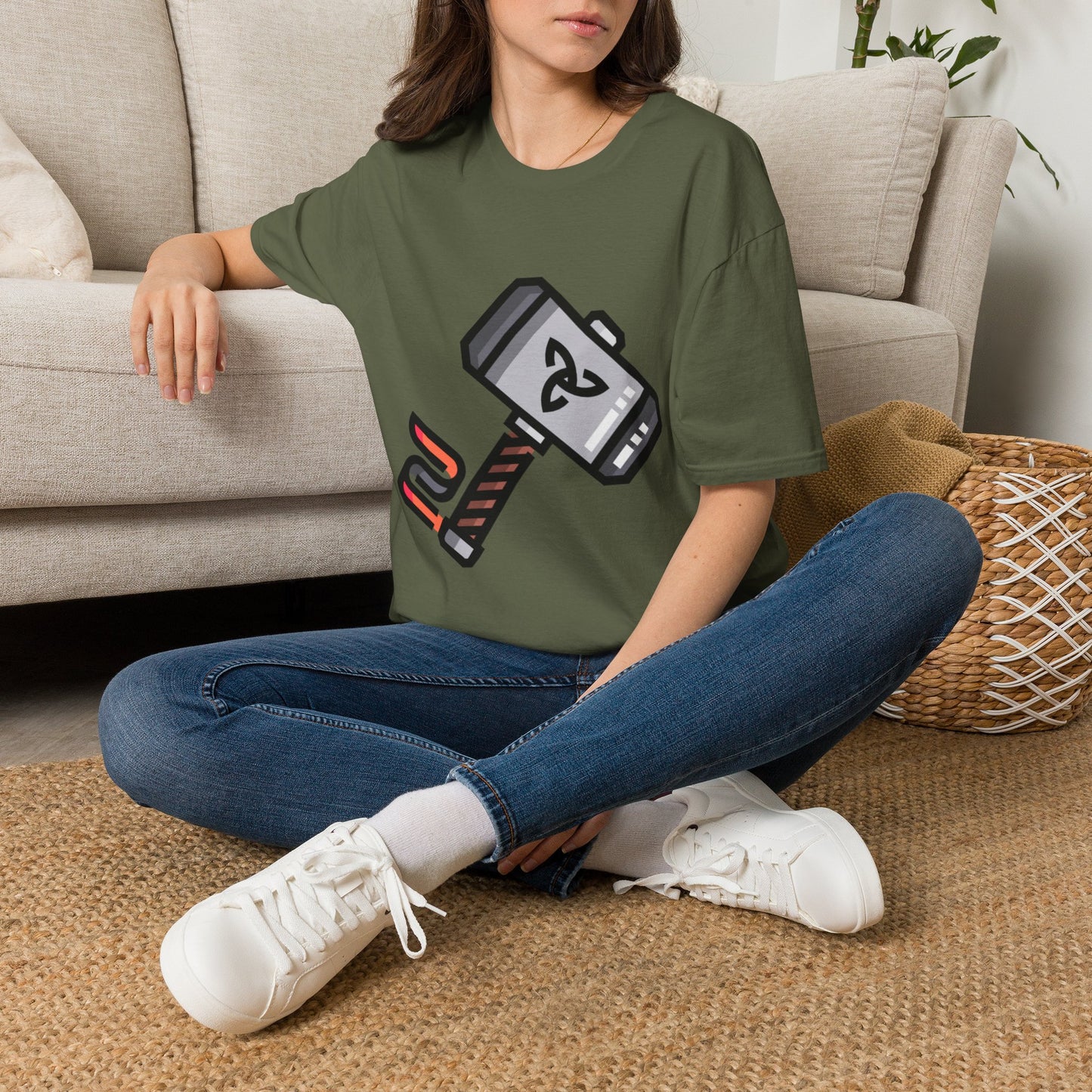 Thor Hammer T-Shirt — Mythic Mjolnir Graphic Tee with Celtic Knot