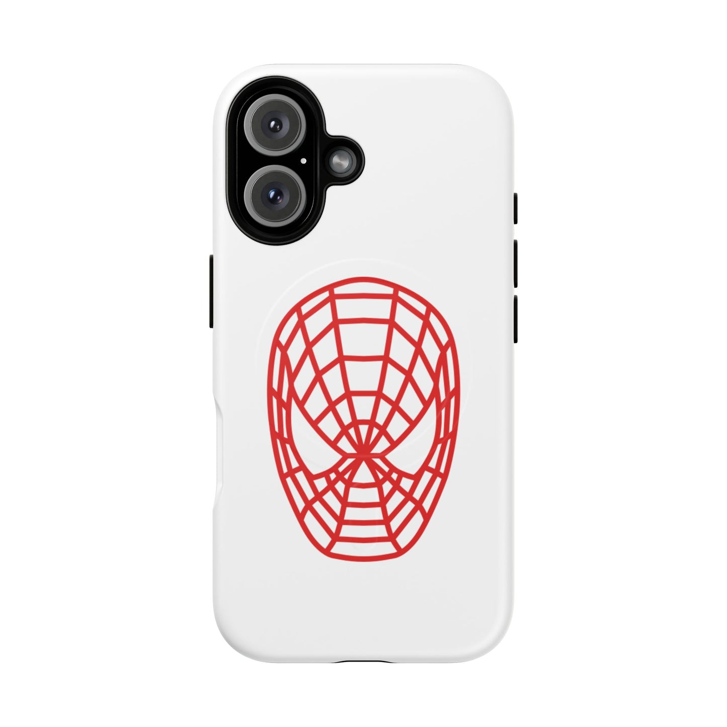 Spider Web Mask Tough Magnetic Phone Case — Red Graphic iPhone Cover