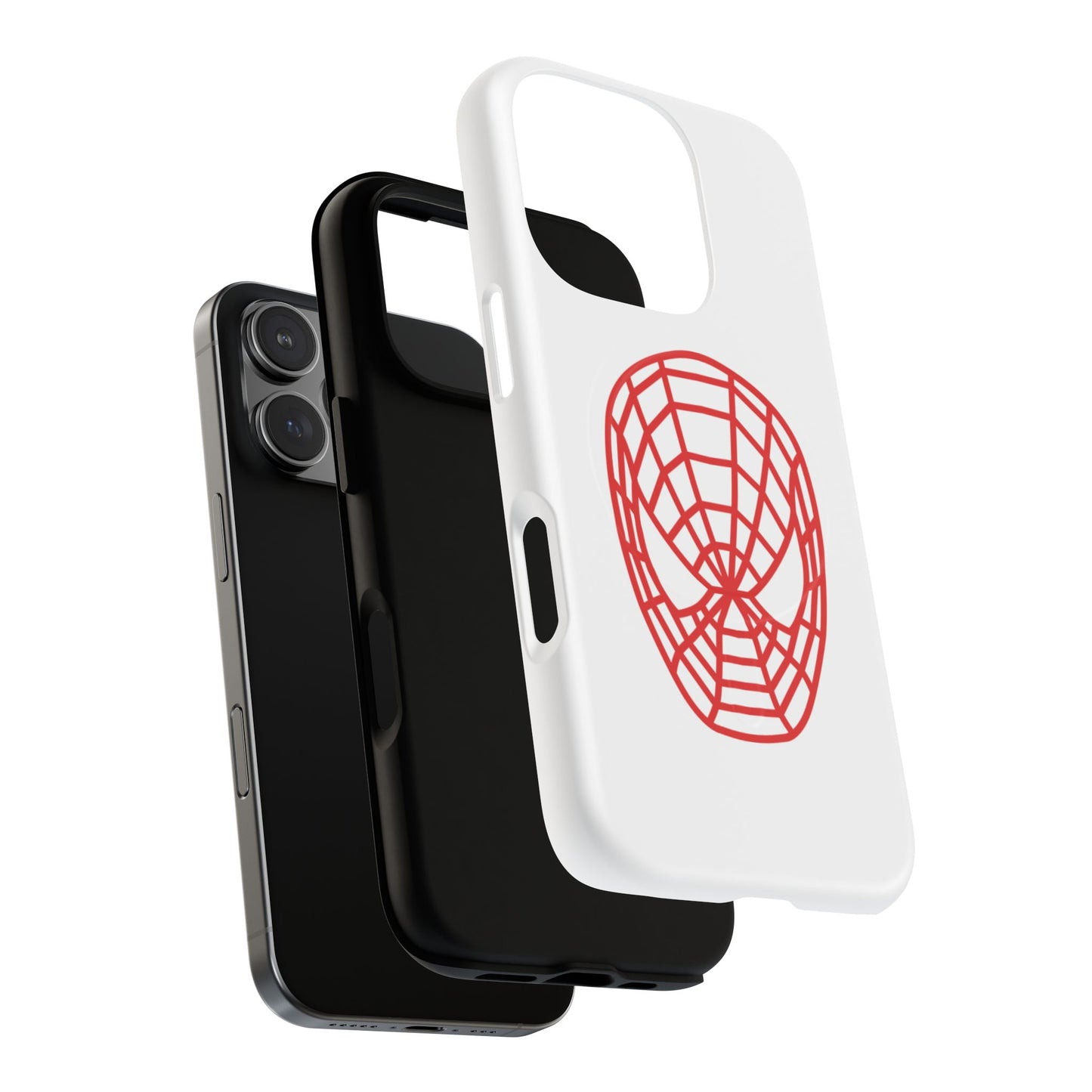 Spider Web Mask Tough Magnetic Phone Case — Red Graphic iPhone Cover