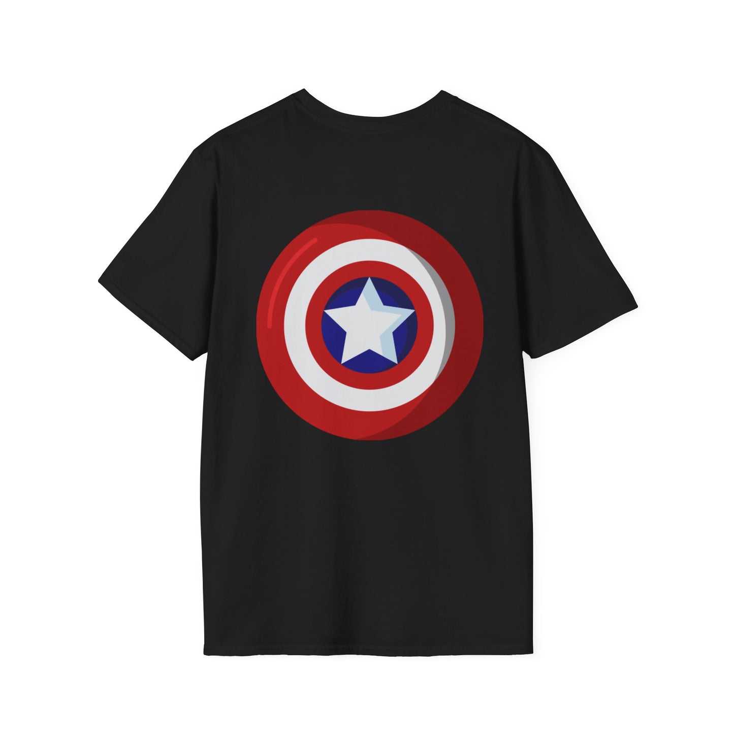 Captain Mask Graphic T-Shirt — Retro Patriotic Superhero Tee