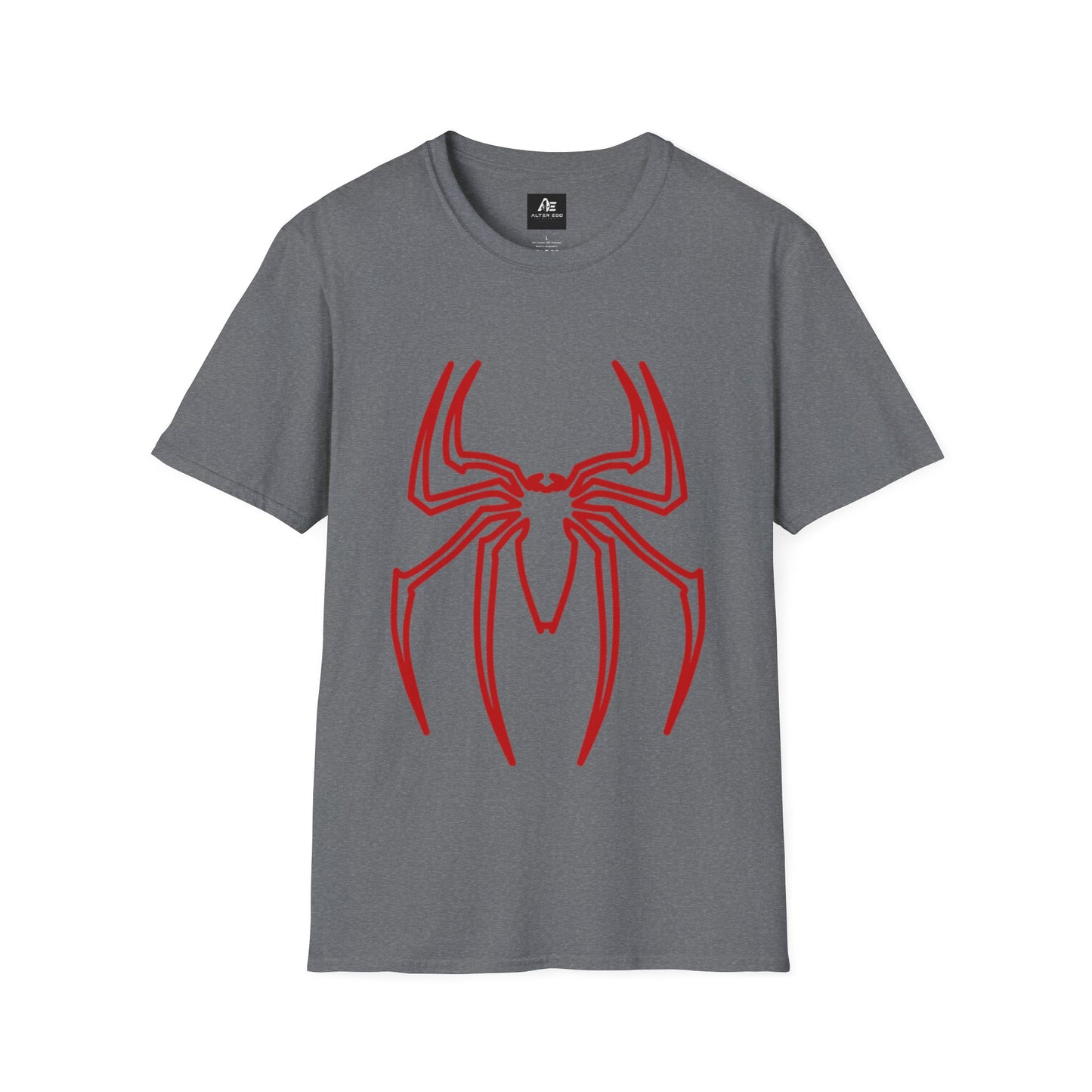 Spider Emblem T-Shirt — Red Minimal Spider Logo Tee