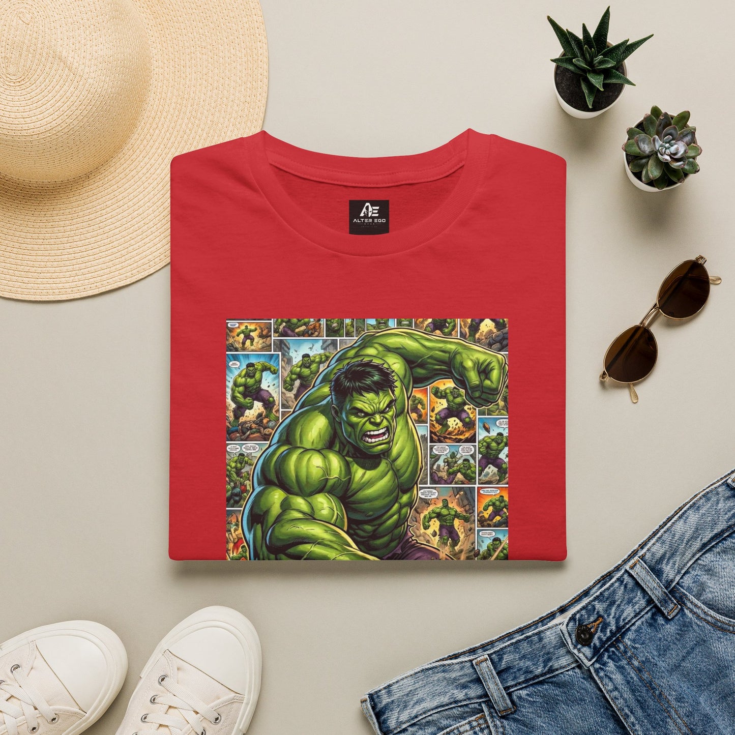 Hulk Comic Collage T-Shirt