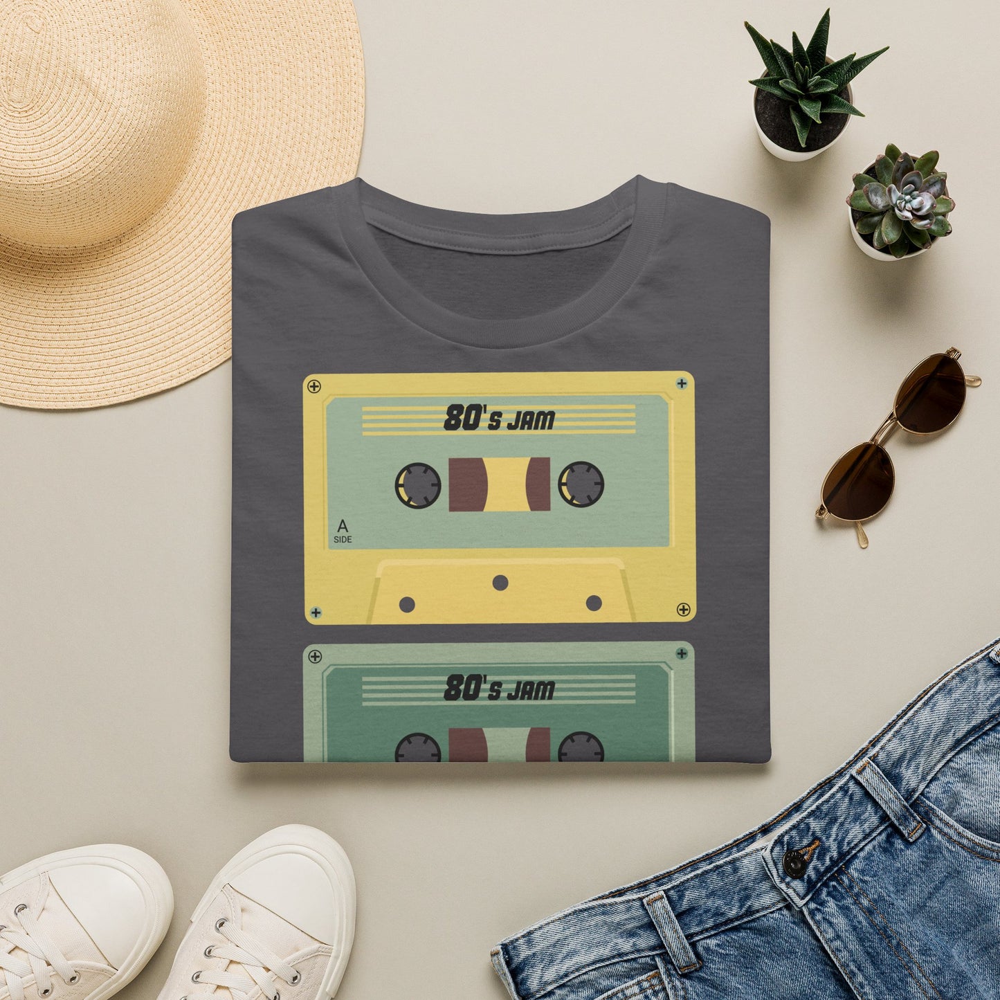 Cassette Stack T-Shirt — 80's Jam Retro Tape Graphic Tee
