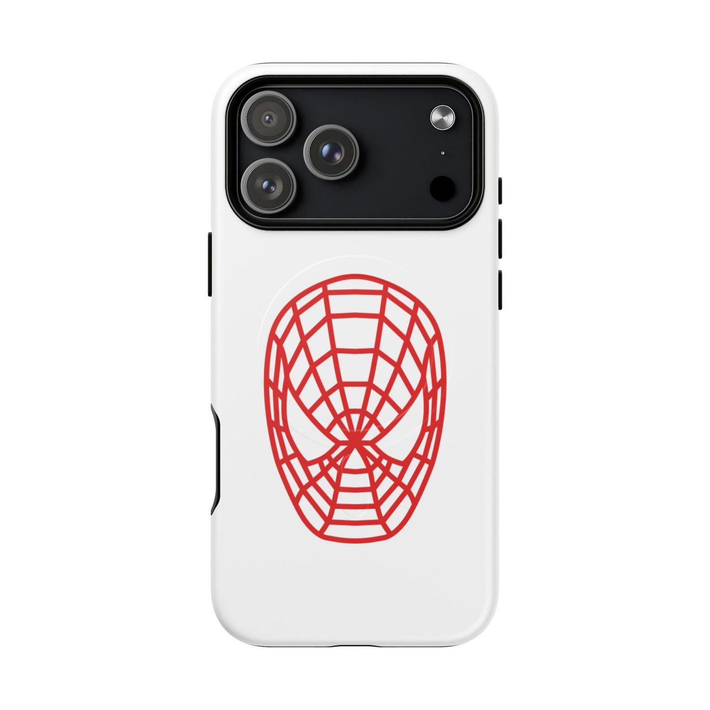 Spider Web Mask Tough Magnetic Phone Case — Red Graphic iPhone Cover