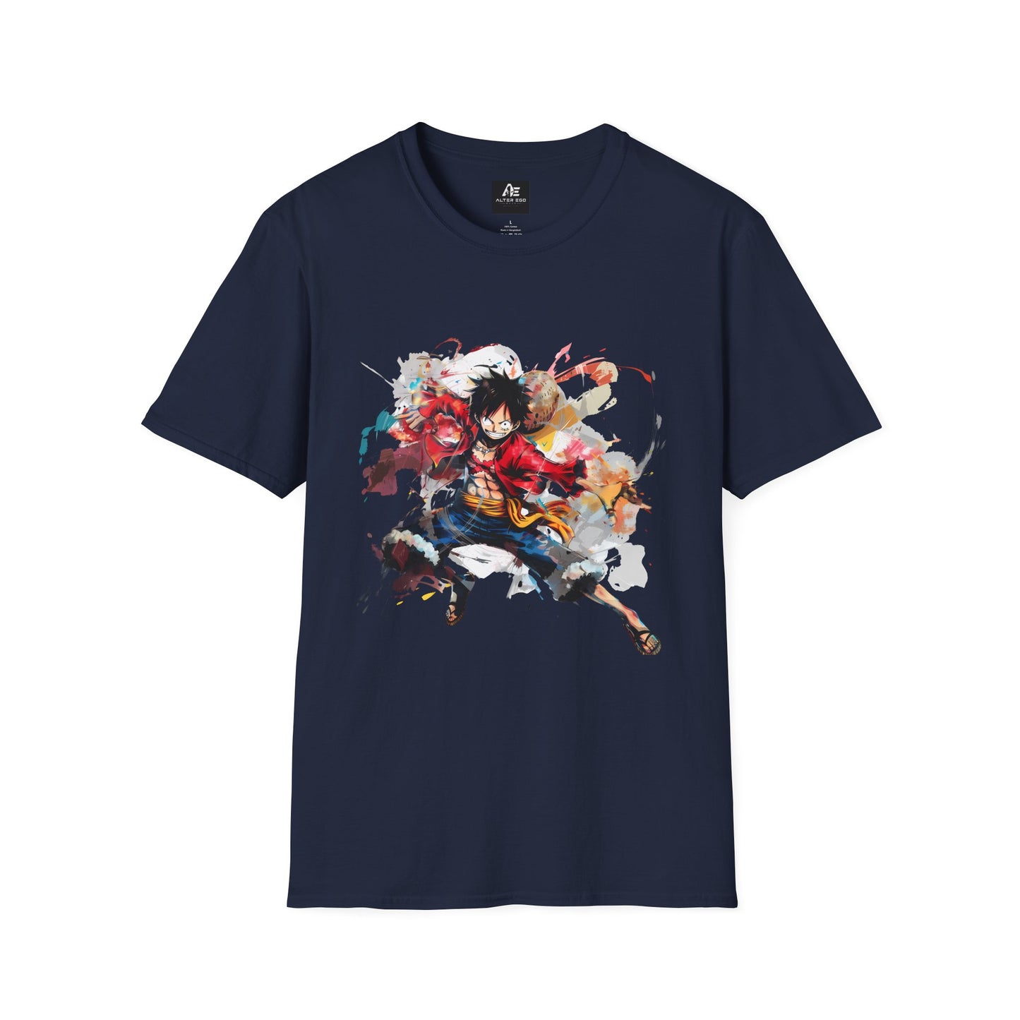 Anime Graphic Unisex T-Shirt — Dynamic Fighter Watercolor Design
