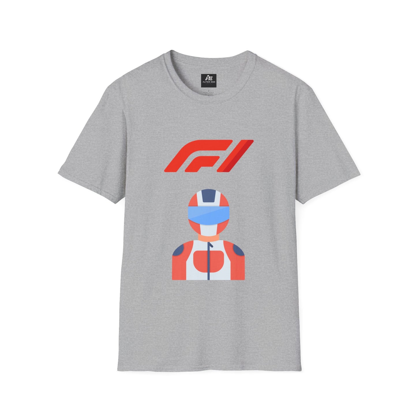 Racing Driver Graphic T-Shirt — Retro F1 Helmet Logo Tee