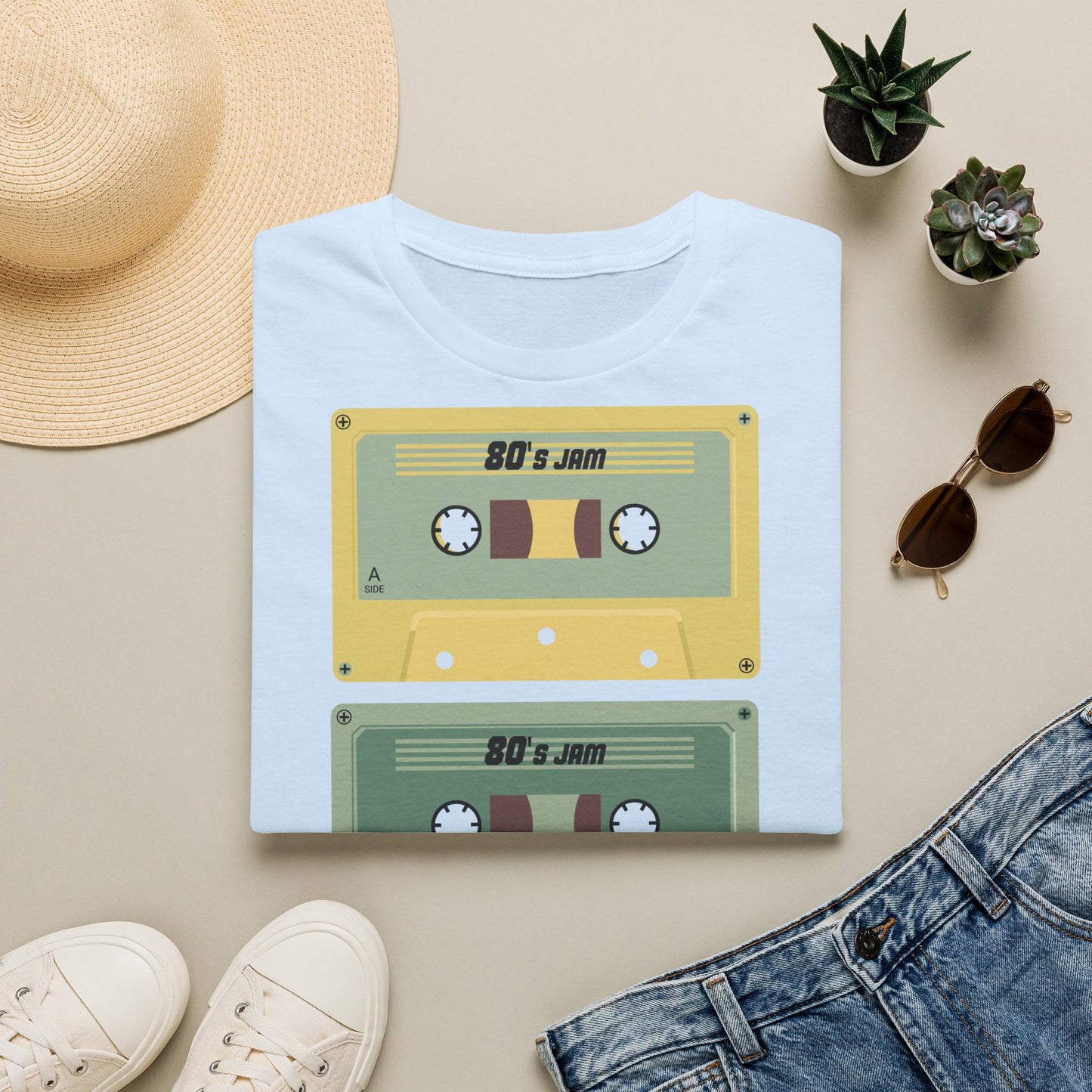 Cassette Stack T-Shirt — 80's Jam Retro Tape Graphic Tee