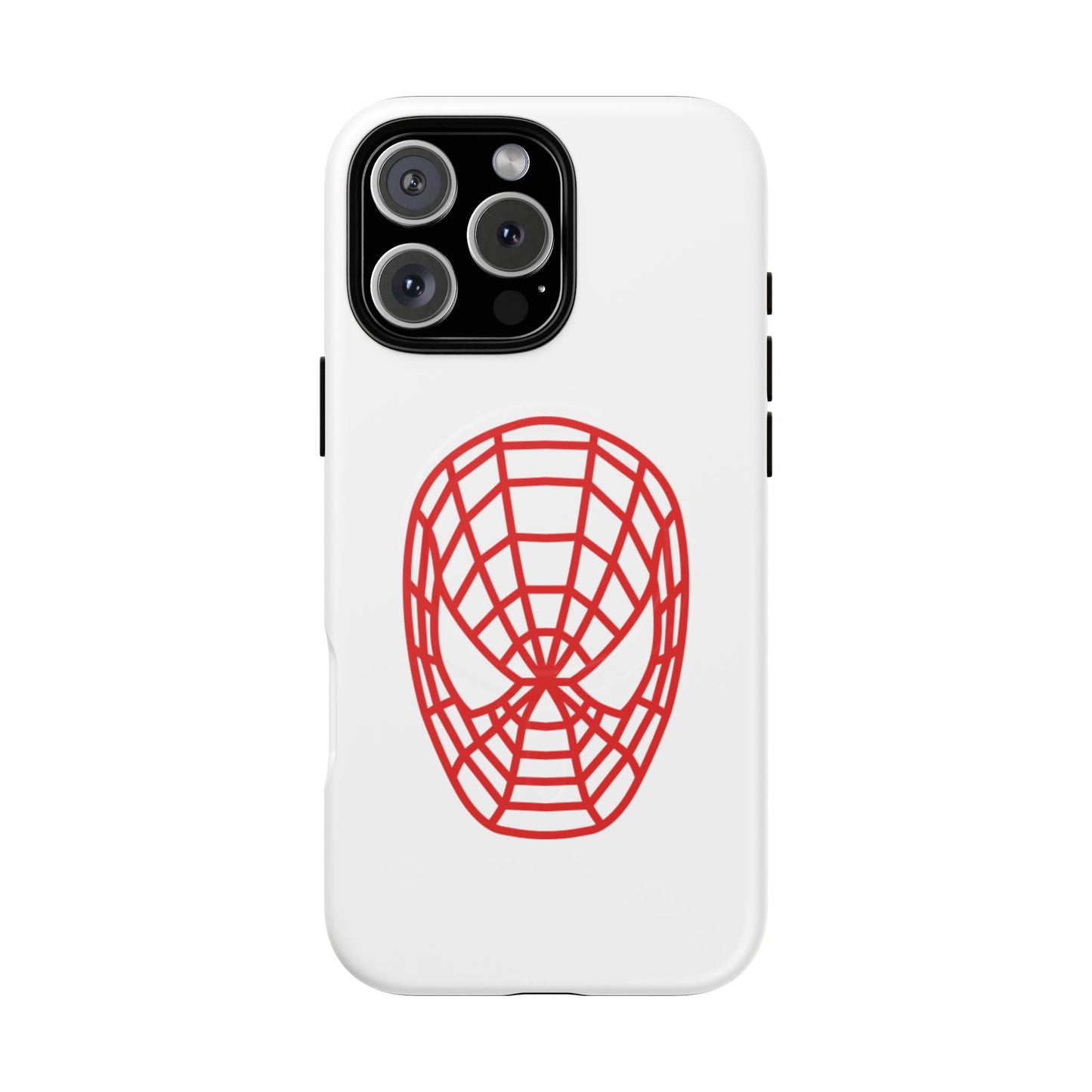 Spider Web Mask Tough Magnetic Phone Case — Red Graphic iPhone Cover