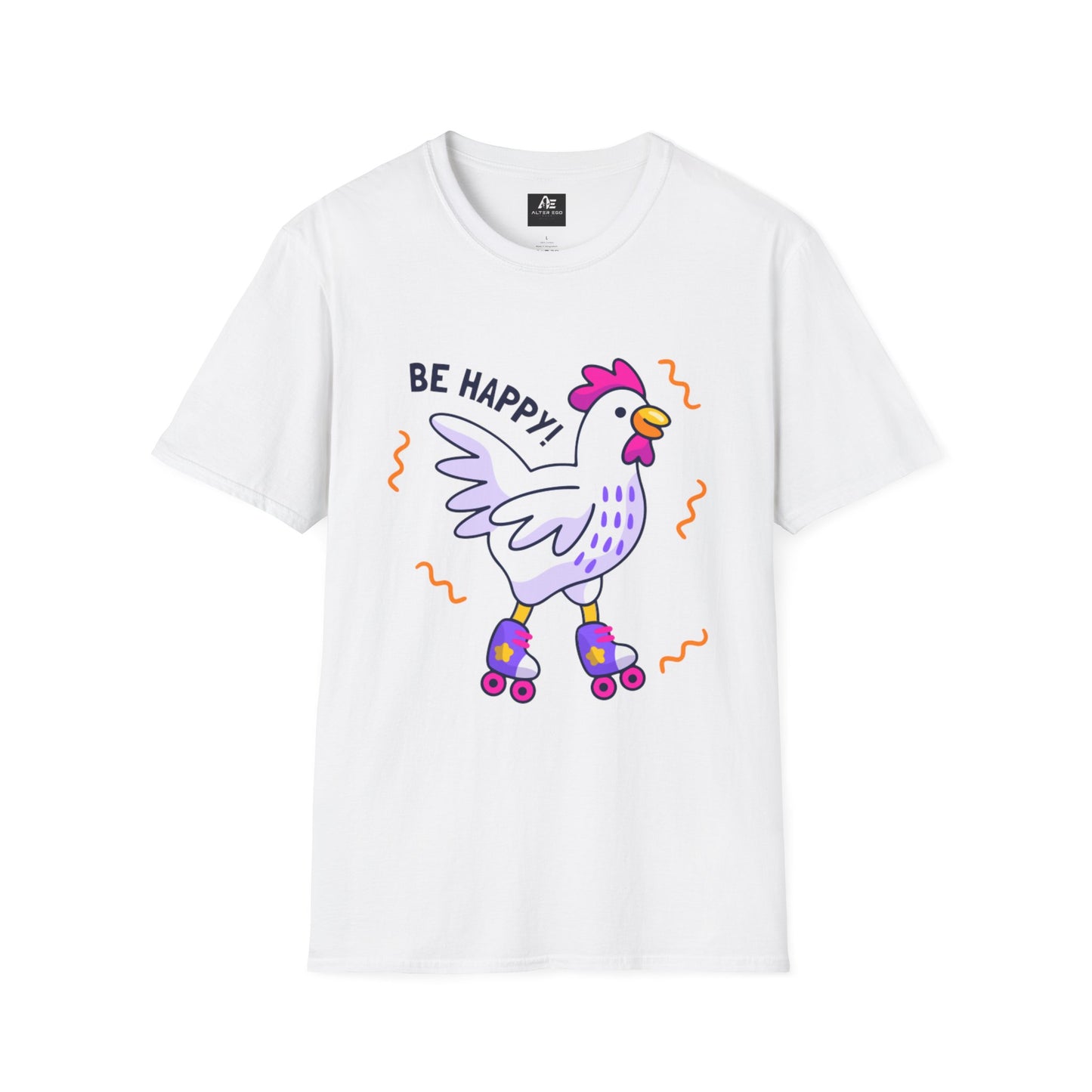 Be Happy Roller Chicken T-Shirt