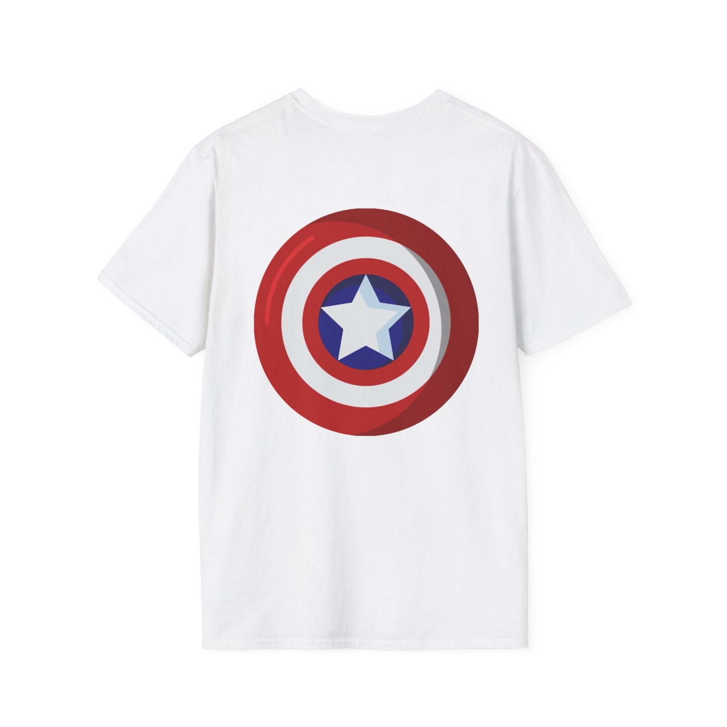 Captain Mask Graphic T-Shirt — Retro Patriotic Superhero Tee