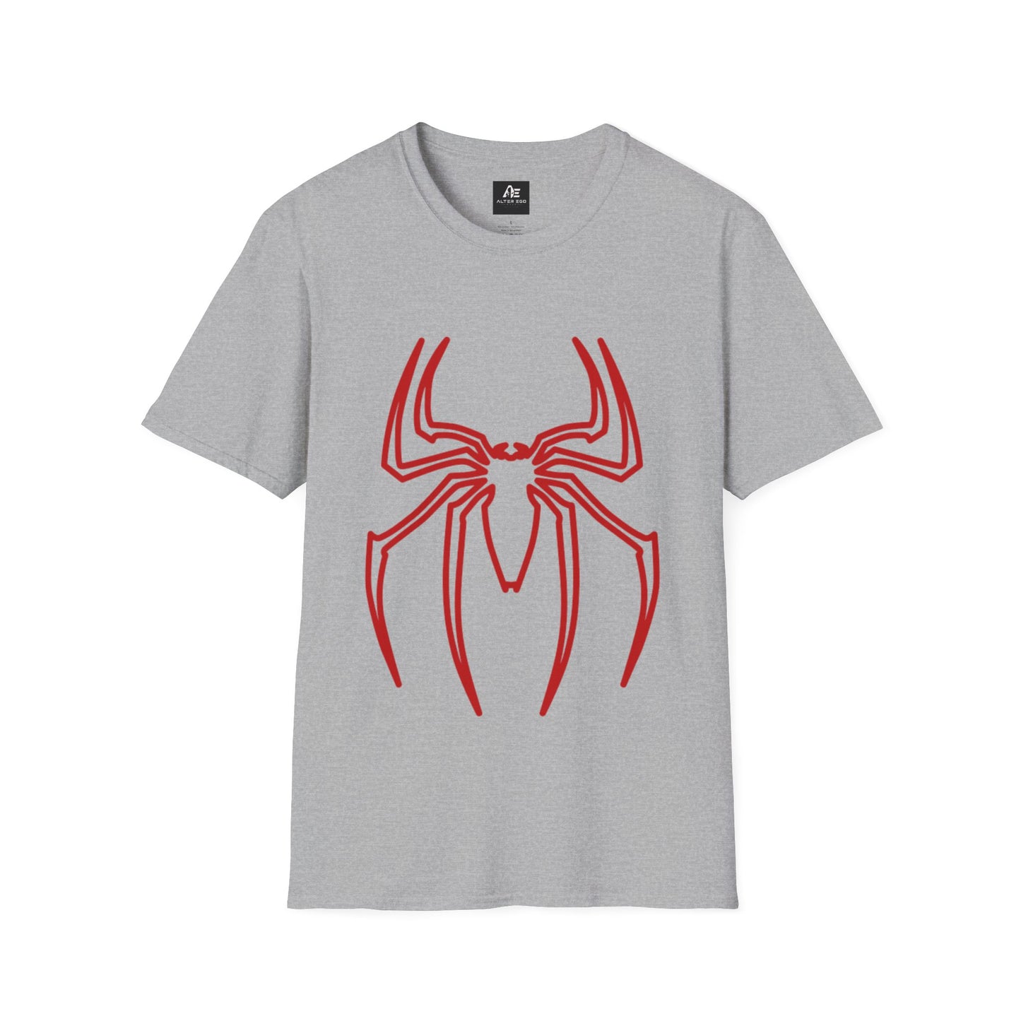 Spider Emblem T-Shirt — Red Minimal Spider Logo Tee