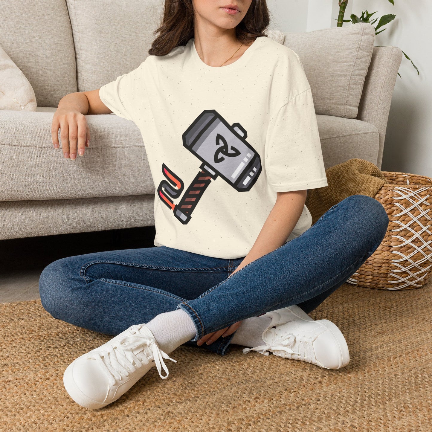 Thor Hammer T-Shirt — Mythic Mjolnir Graphic Tee with Celtic Knot