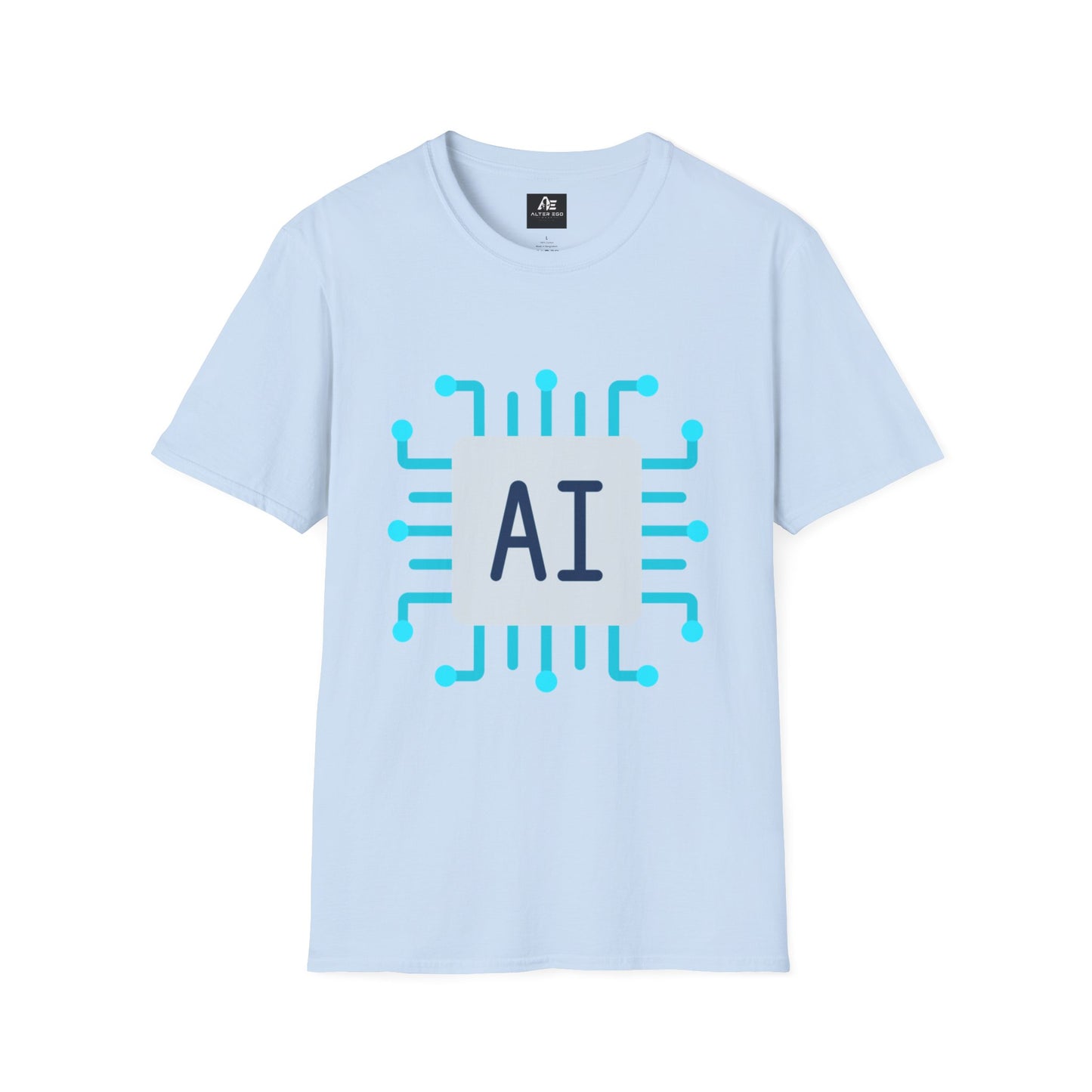 AI Chip Graphic T‑Shirt — Tech Circuit Design Tee