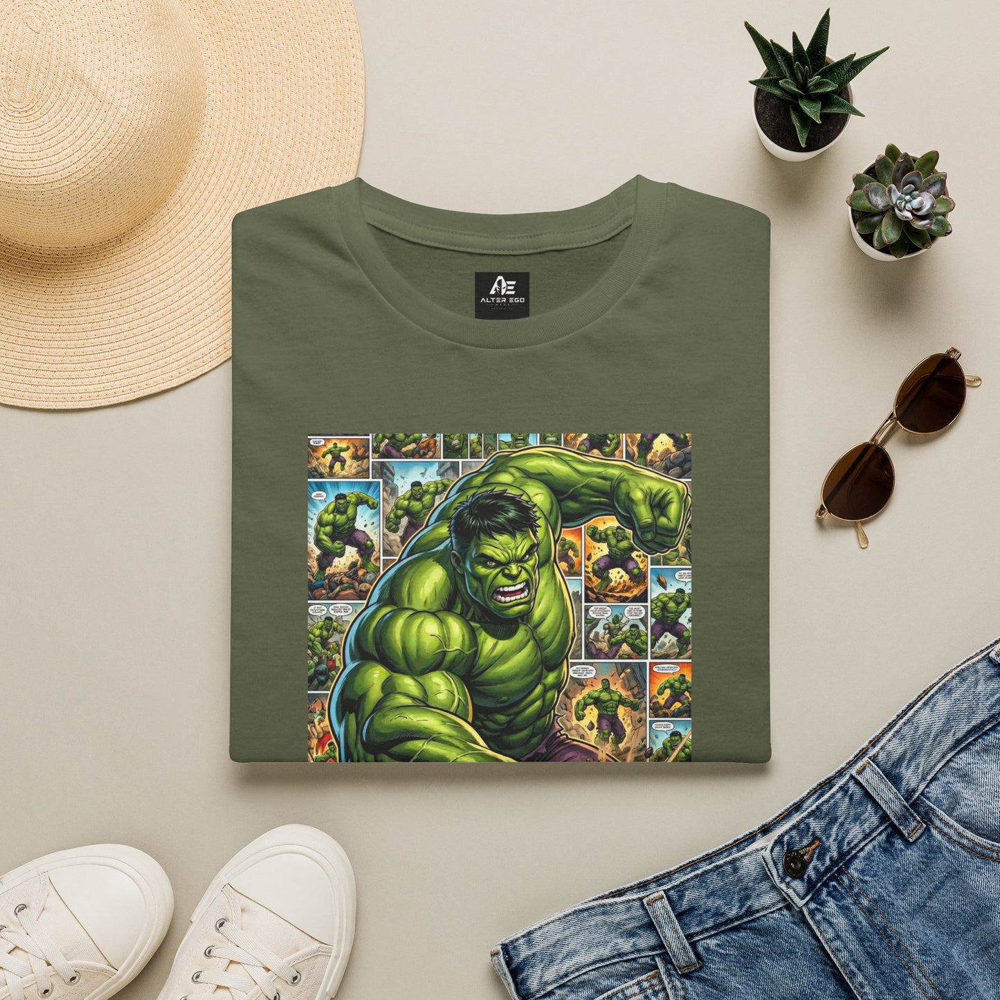 Hulk Comic Collage T-Shirt