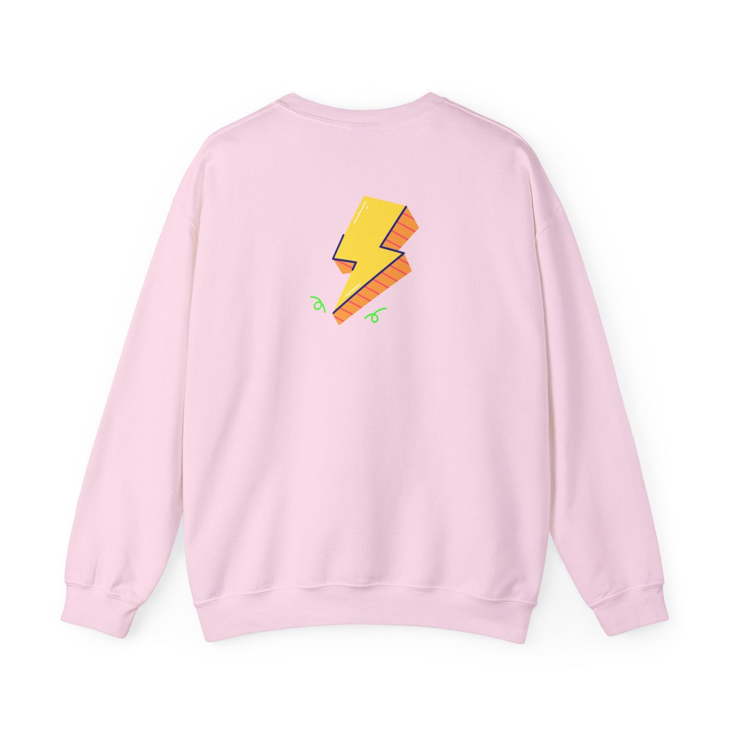 GRL PWR Crewneck Sweatshirt – Girls Power Lightning Bolt Graphic