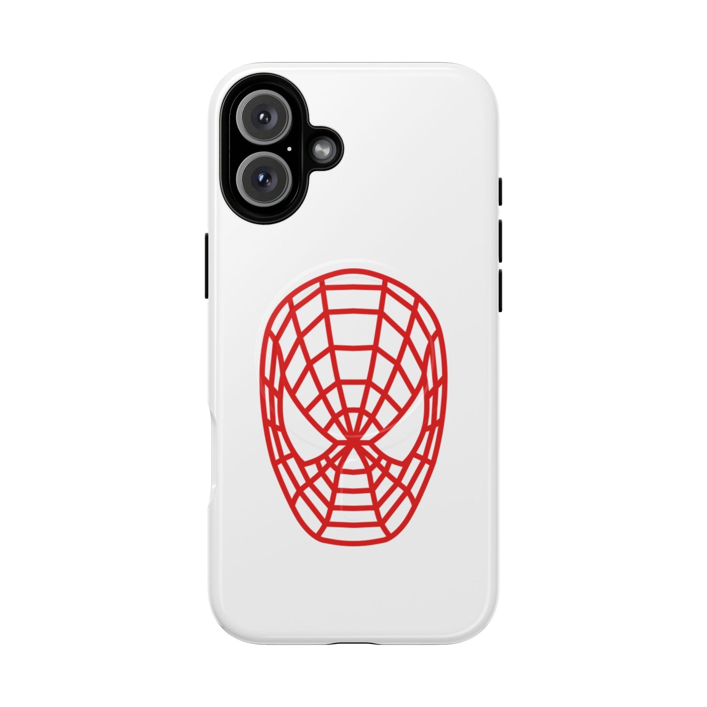 Spider Web Mask Tough Magnetic Phone Case — Red Graphic iPhone Cover