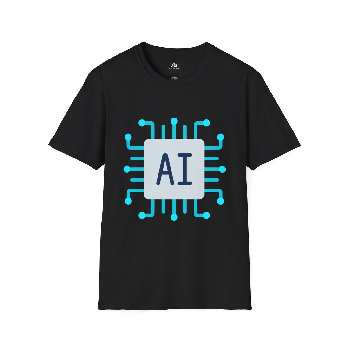 AI Chip Graphic T‑Shirt — Tech Circuit Design Tee