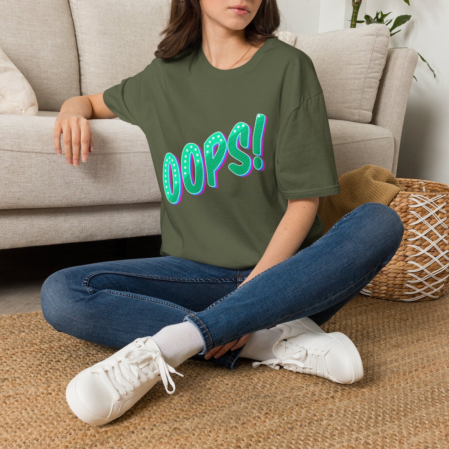 Oops! Graphic Tee — Retro Pop Typography T-Shirt