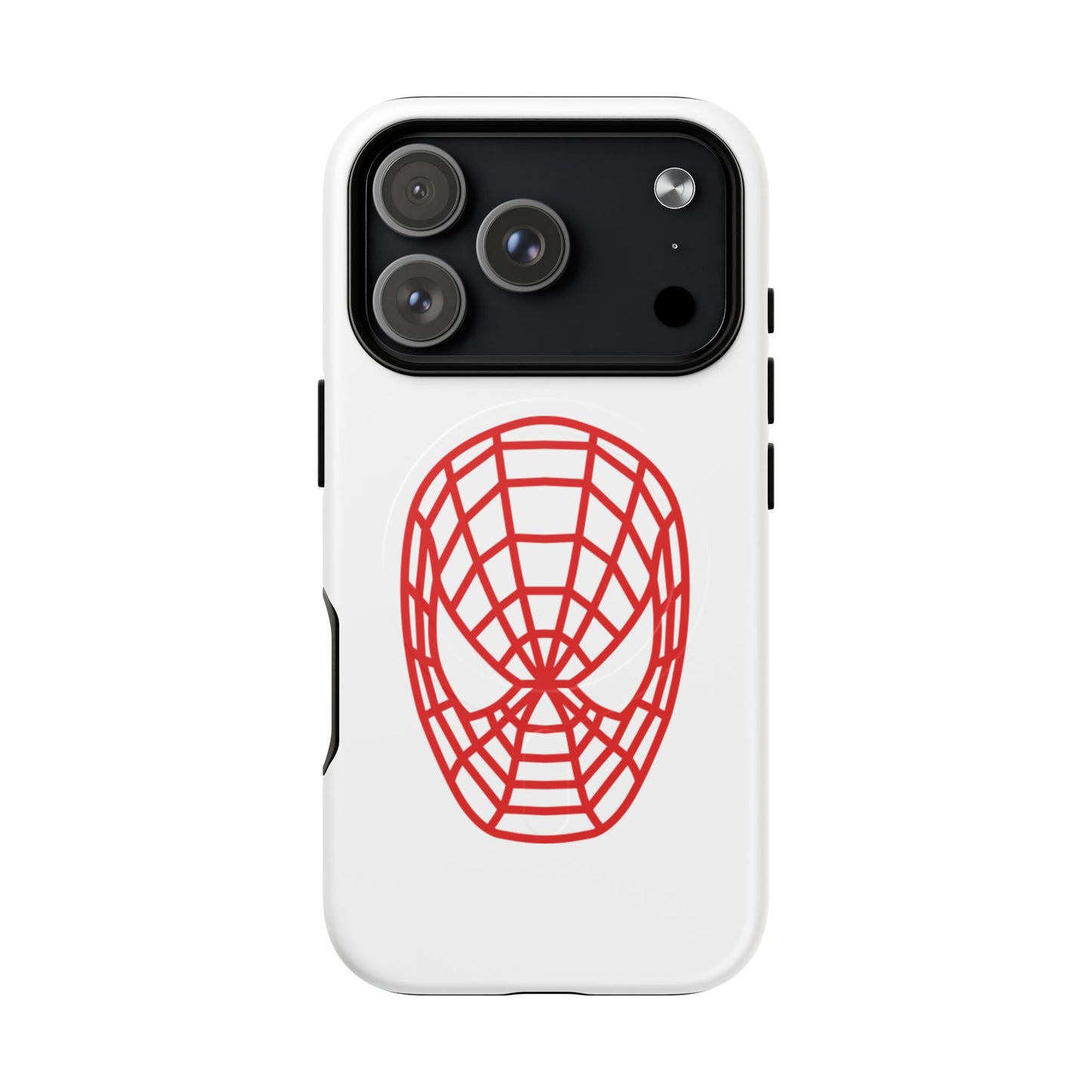 Spider Web Mask Tough Magnetic Phone Case — Red Graphic iPhone Cover