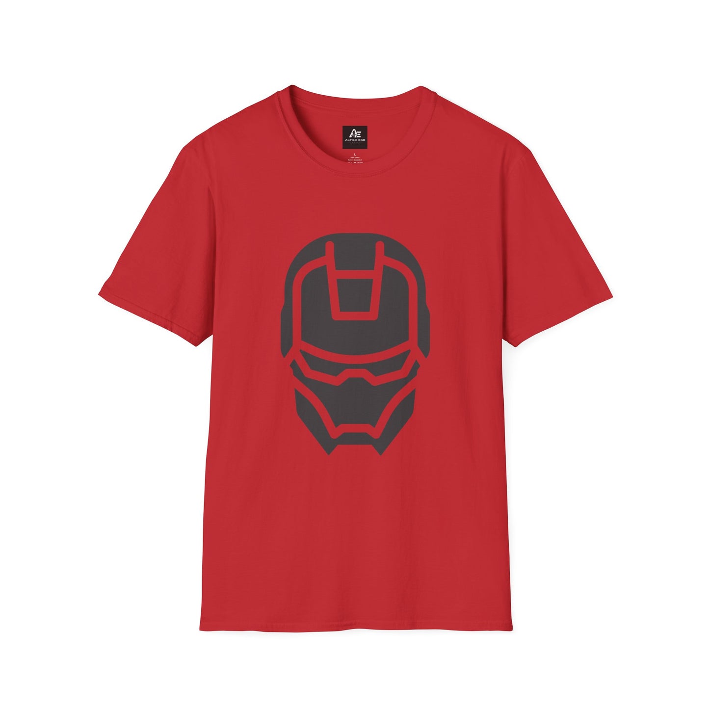 Iron Helmet Graphic T-Shirt — Minimalist Superhero Helmet Design