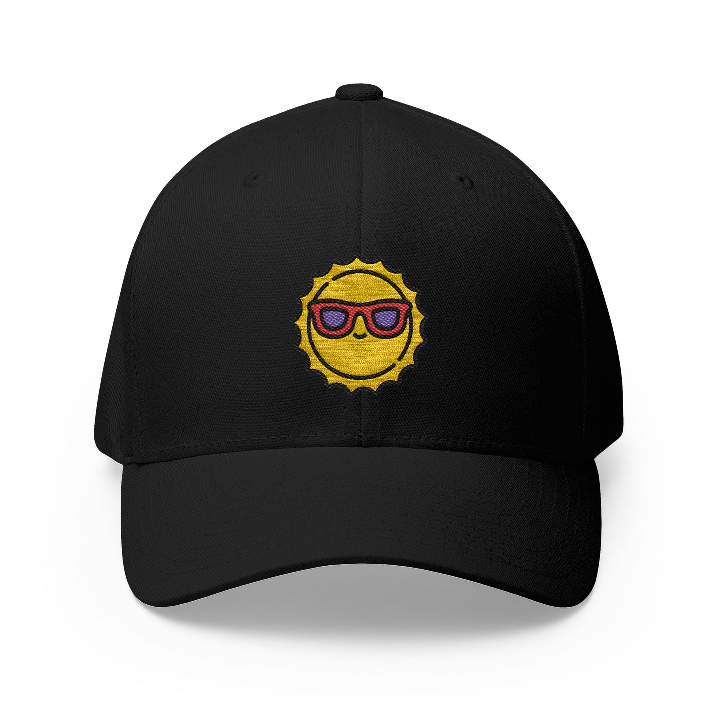 Embroidered Sunny Sunglasses Cap — Fun Summer Sun Hat