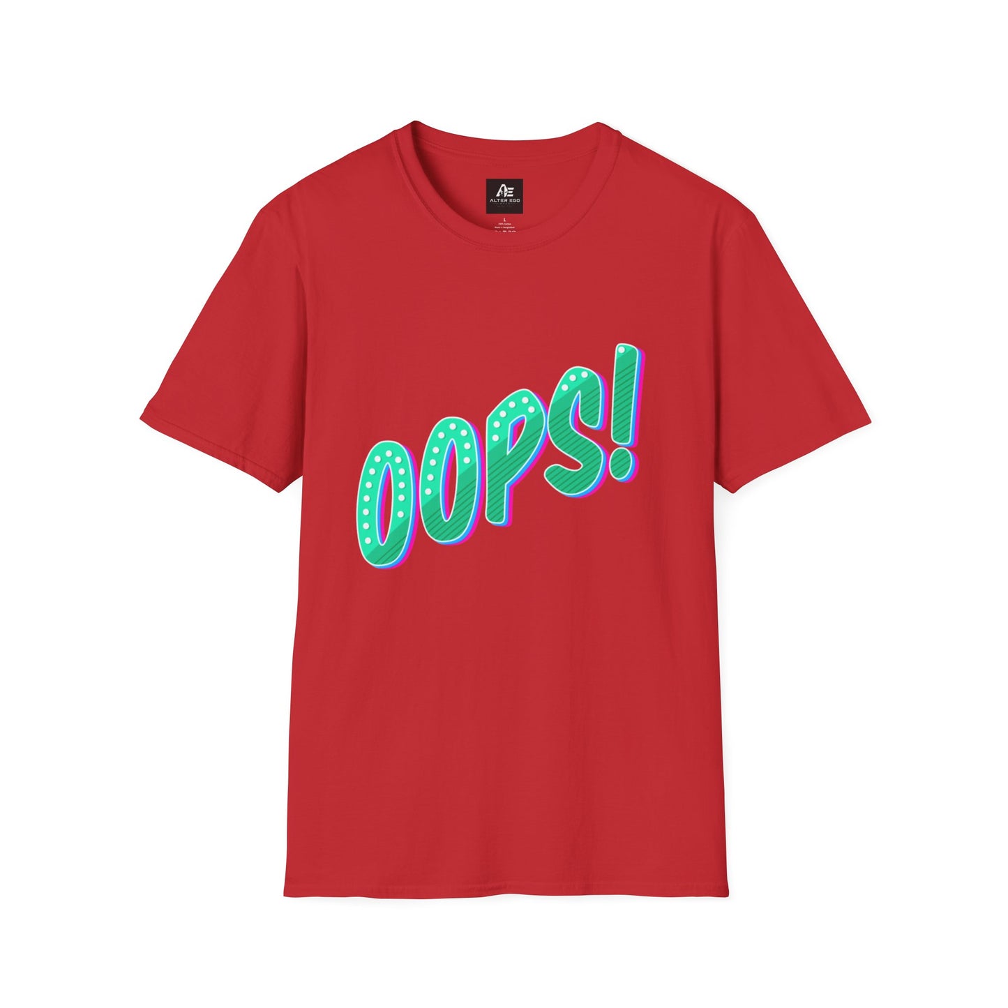 Oops! Graphic Tee — Retro Pop Typography T-Shirt