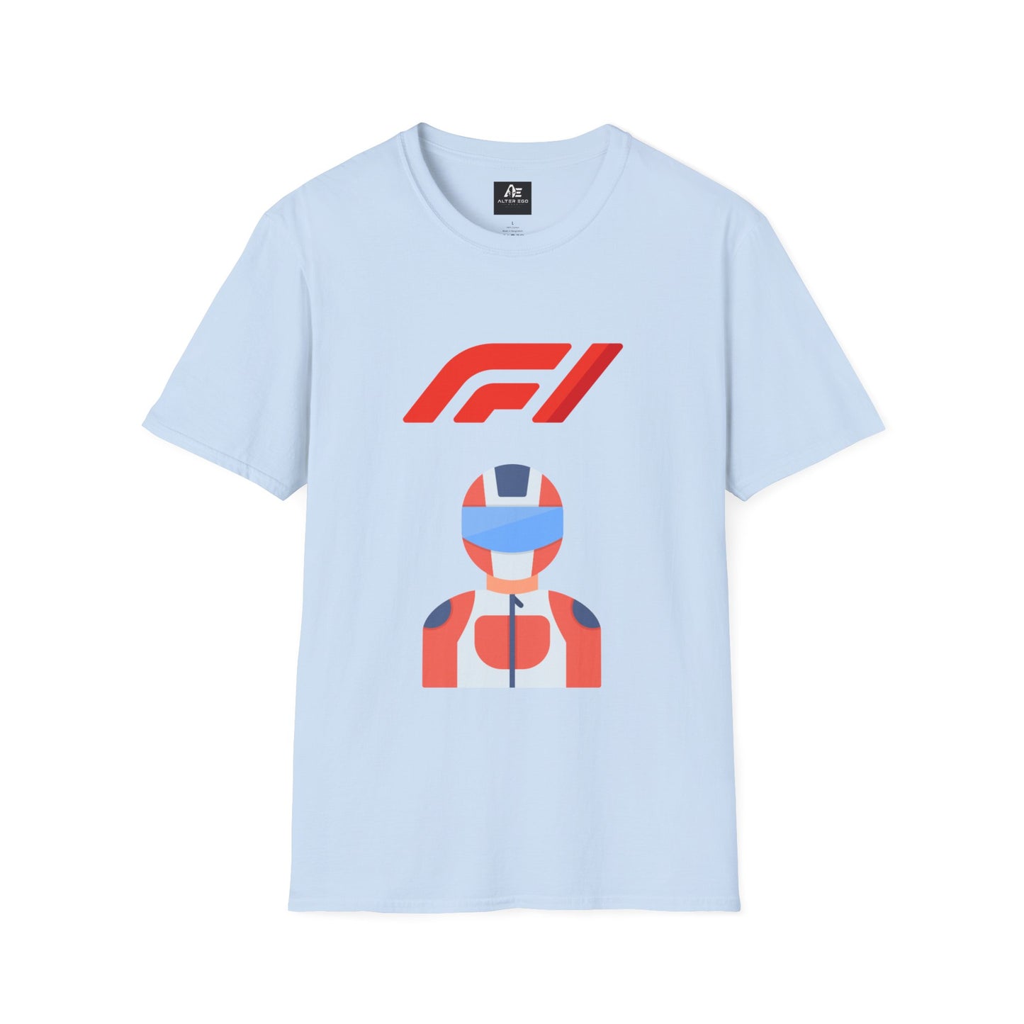 Racing Driver Graphic T-Shirt — Retro F1 Helmet Logo Tee