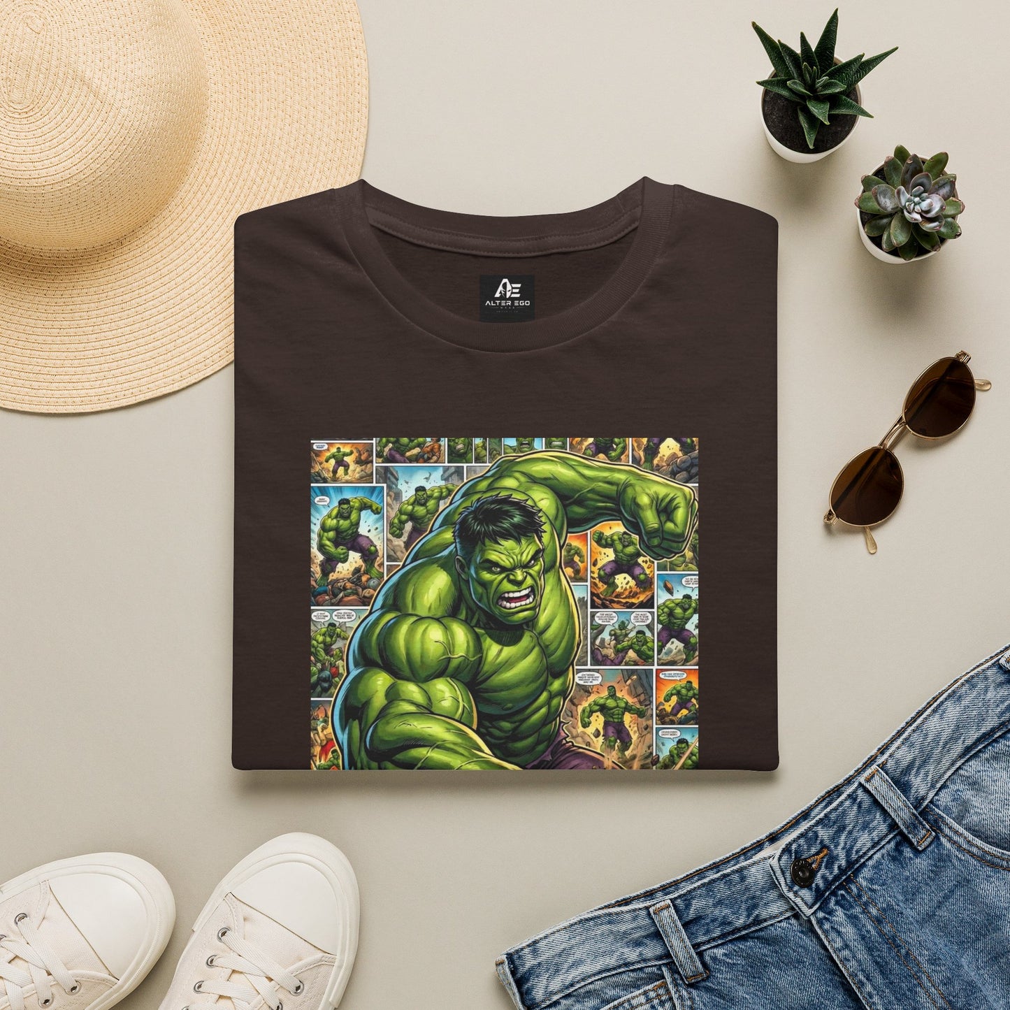 Hulk Comic Collage T-Shirt