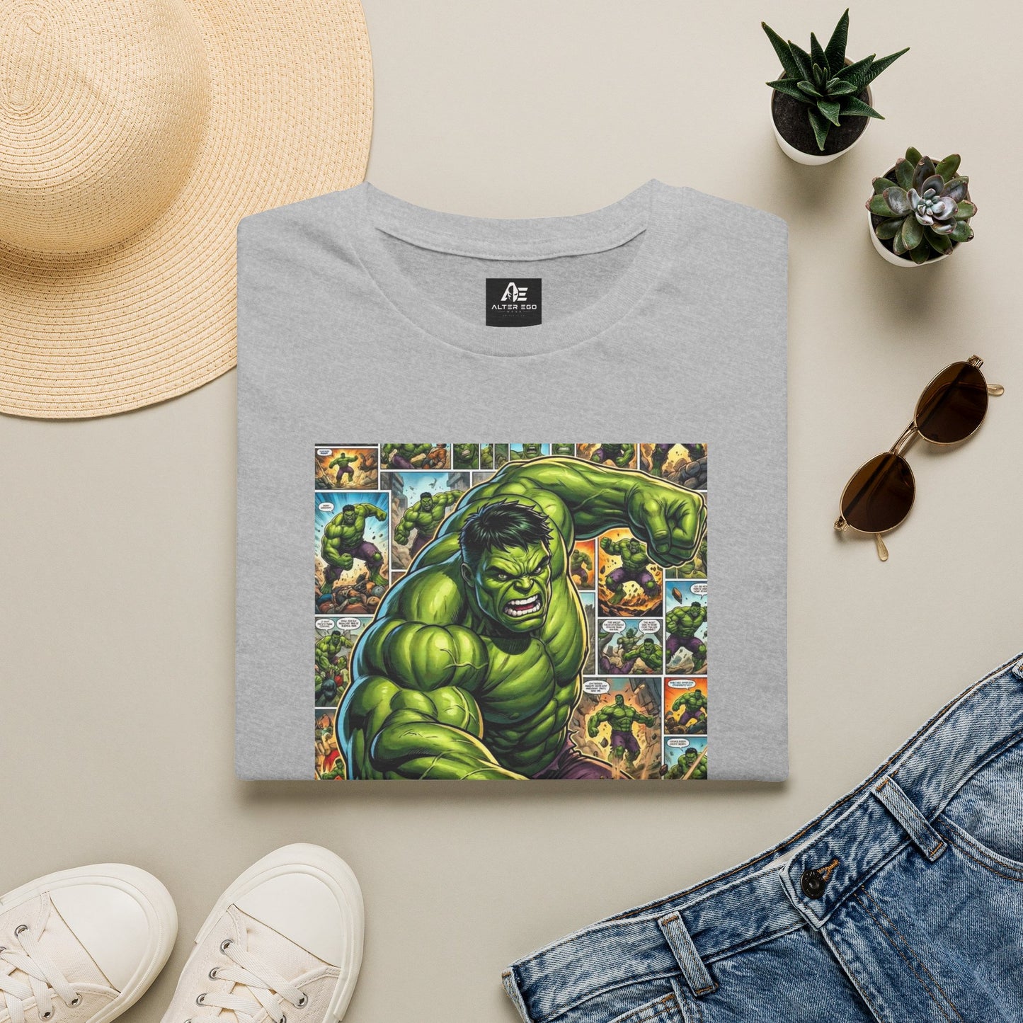 Hulk Comic Collage T-Shirt