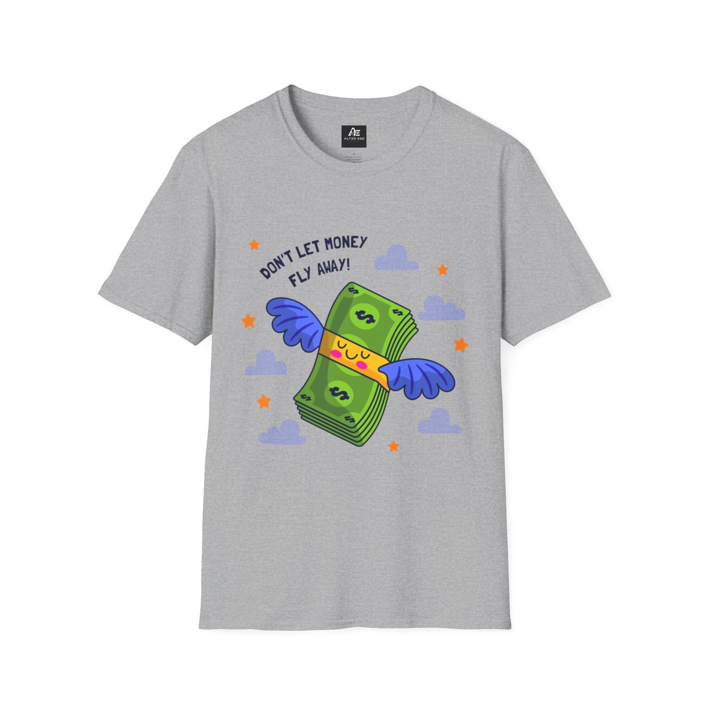 Don't Let Money Fly Away T-Shirt — Cute Flying Cash Graphic Tee