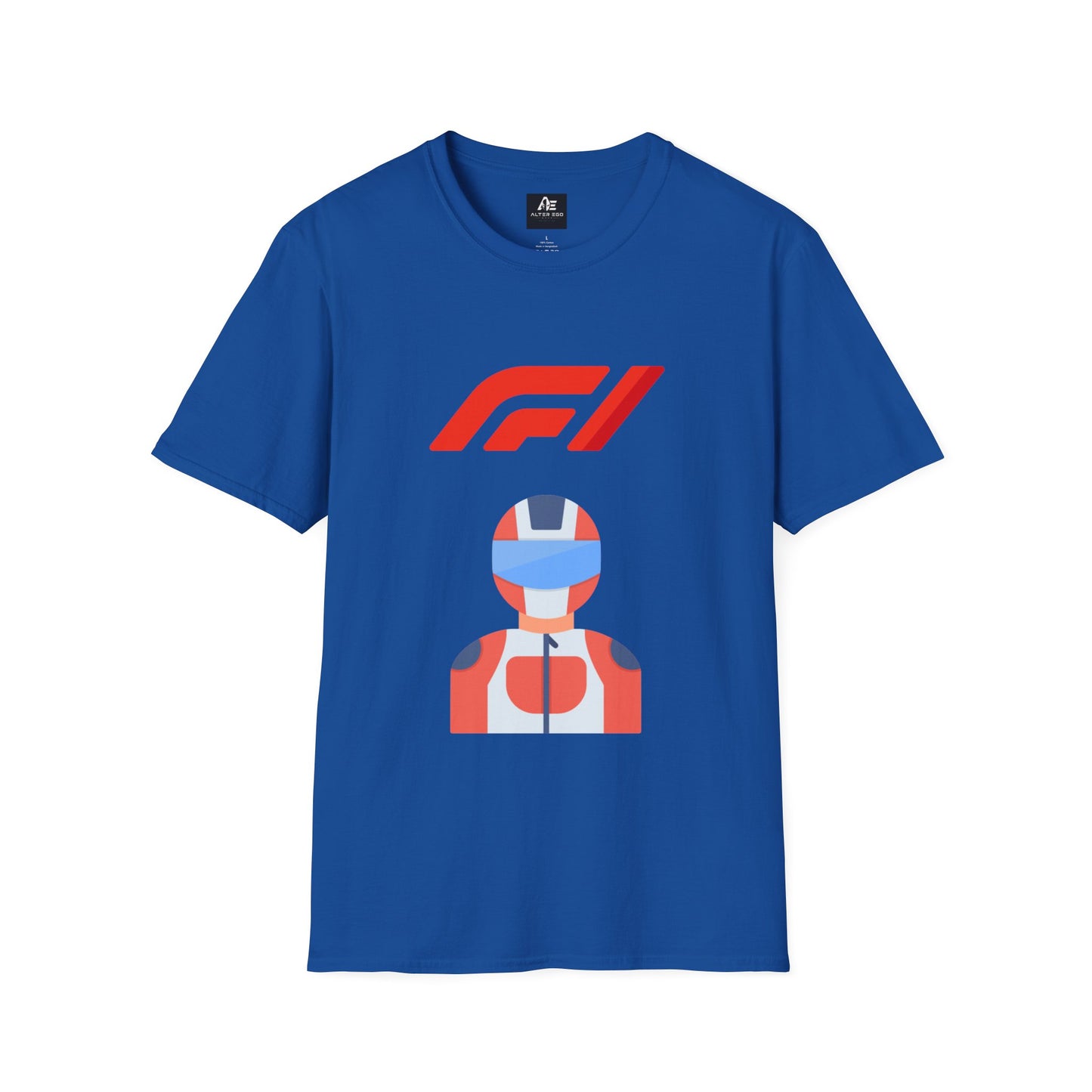 Racing Driver Graphic T-Shirt — Retro F1 Helmet Logo Tee