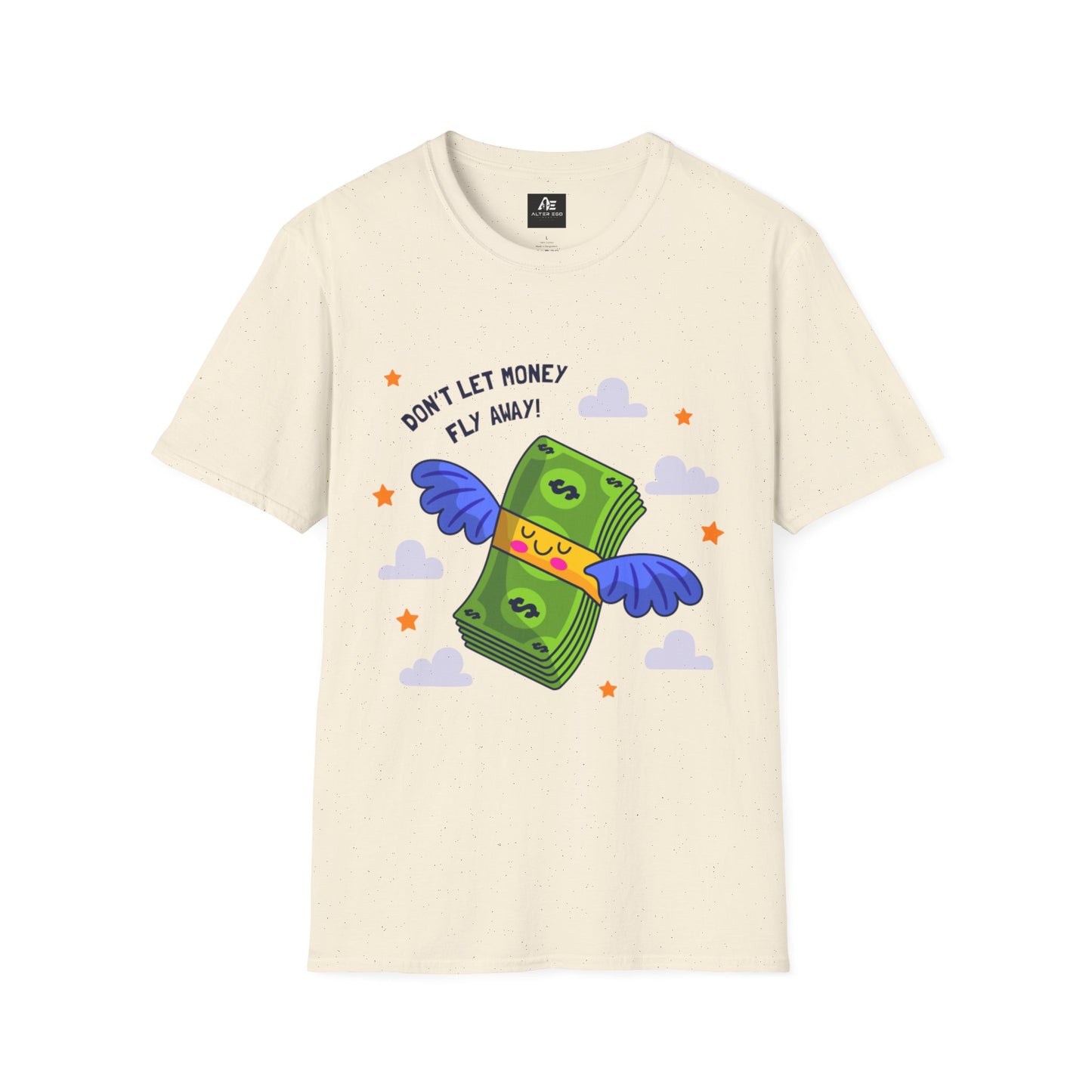 Don't Let Money Fly Away T-Shirt — Cute Flying Cash Graphic Tee