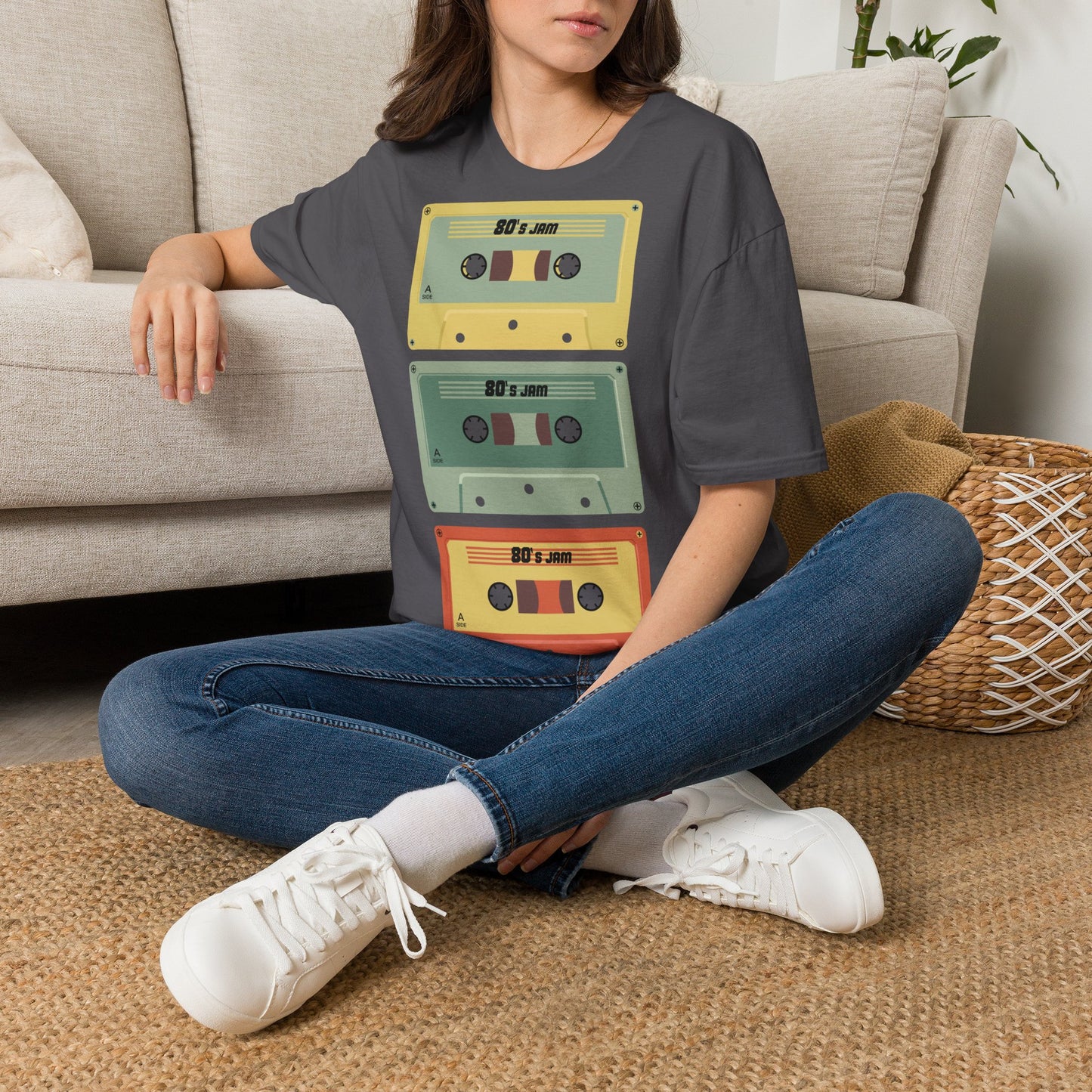 Cassette Stack T-Shirt — 80's Jam Retro Tape Graphic Tee