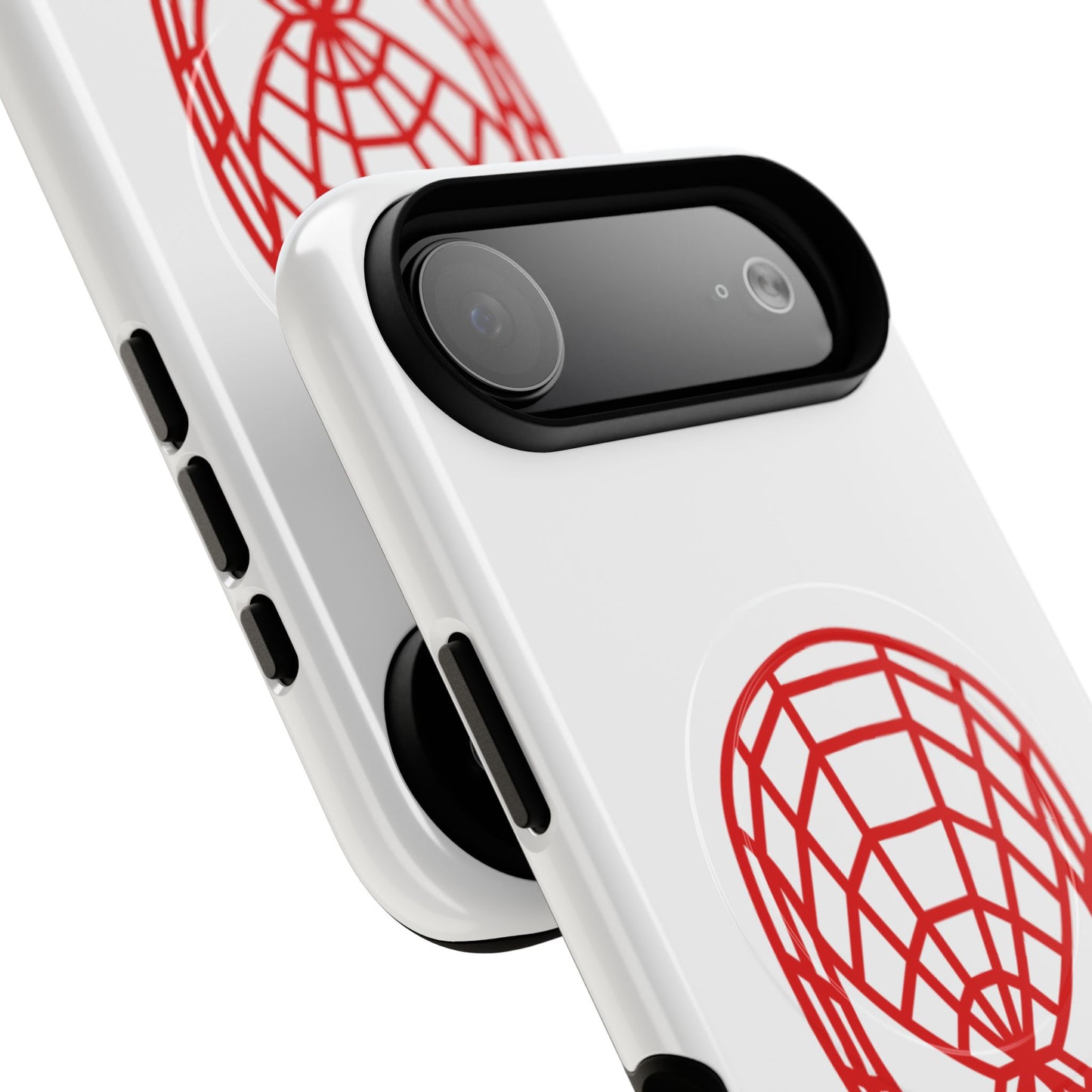 Spider Web Mask Tough Magnetic Phone Case — Red Graphic iPhone Cover