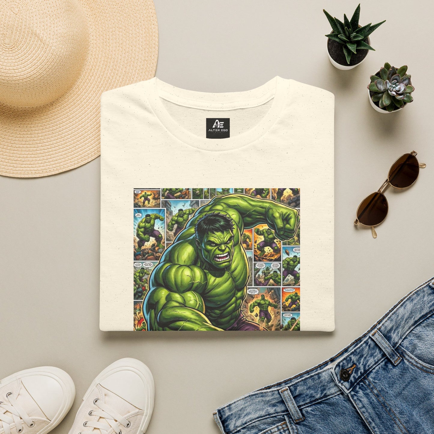 Hulk Comic Collage T-Shirt