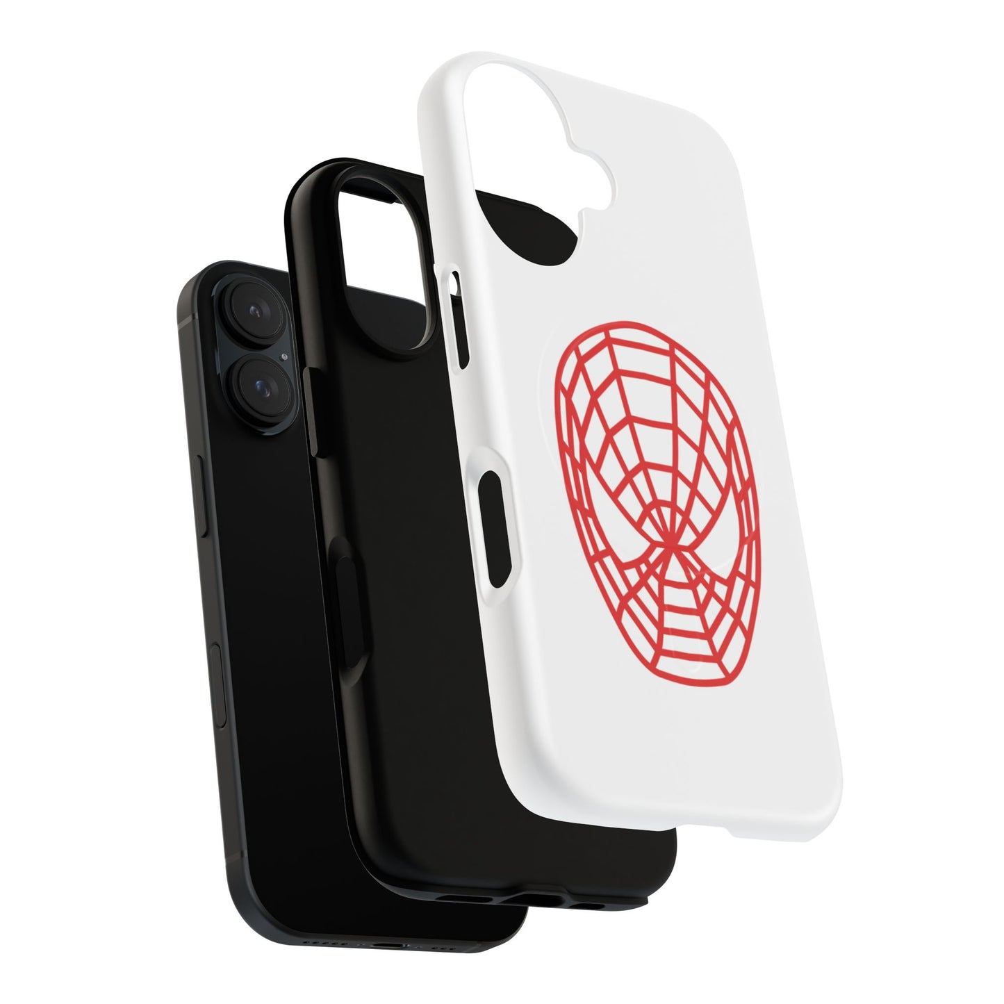 Spider Web Mask Tough Magnetic Phone Case — Red Graphic iPhone Cover