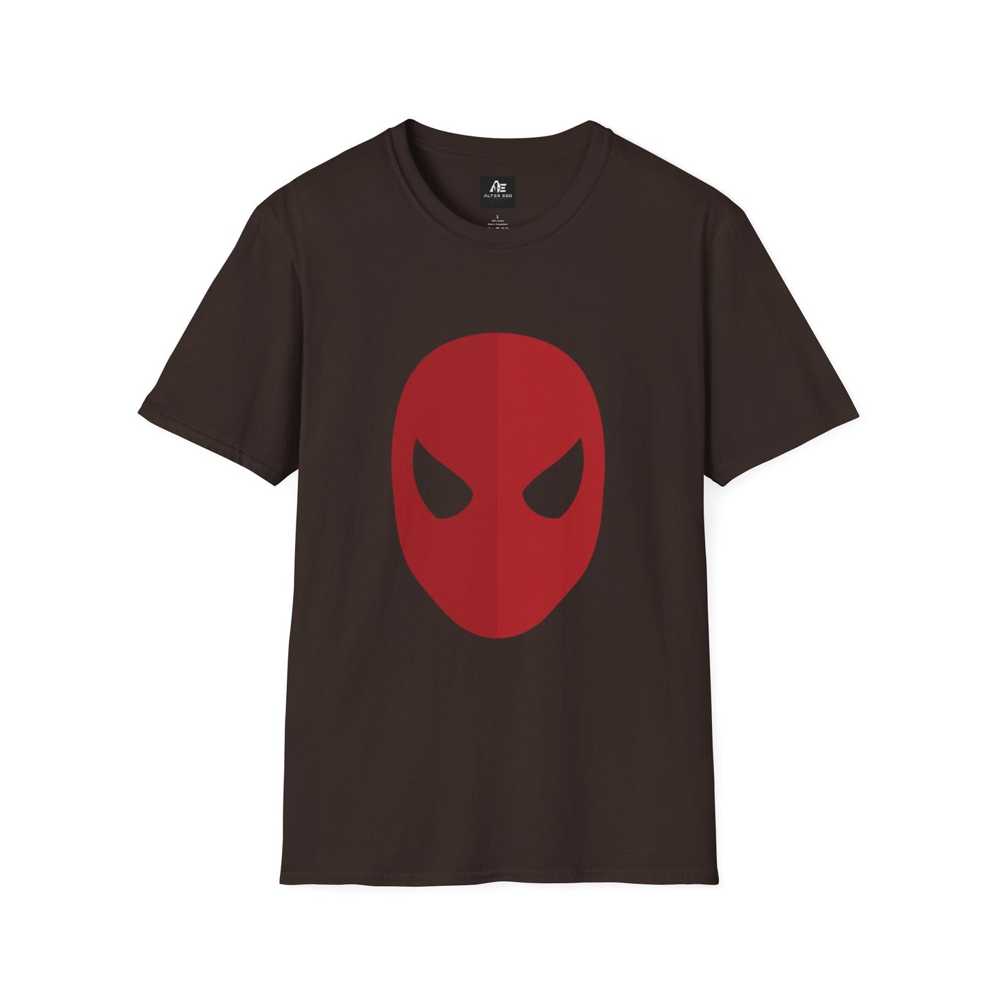 Spider Mask T-Shirt — Minimal Red Superhero Tee