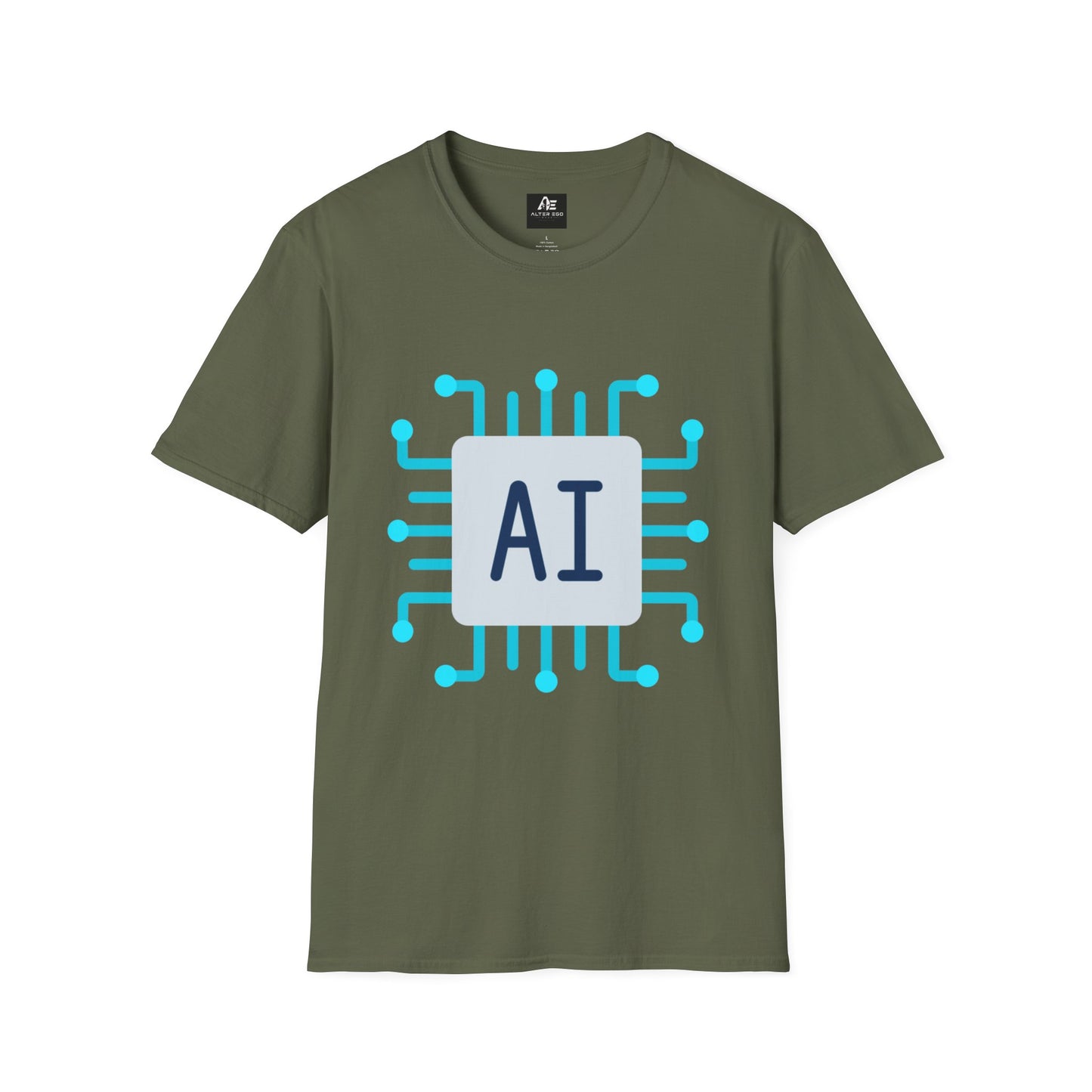 AI Chip Graphic T‑Shirt — Tech Circuit Design Tee