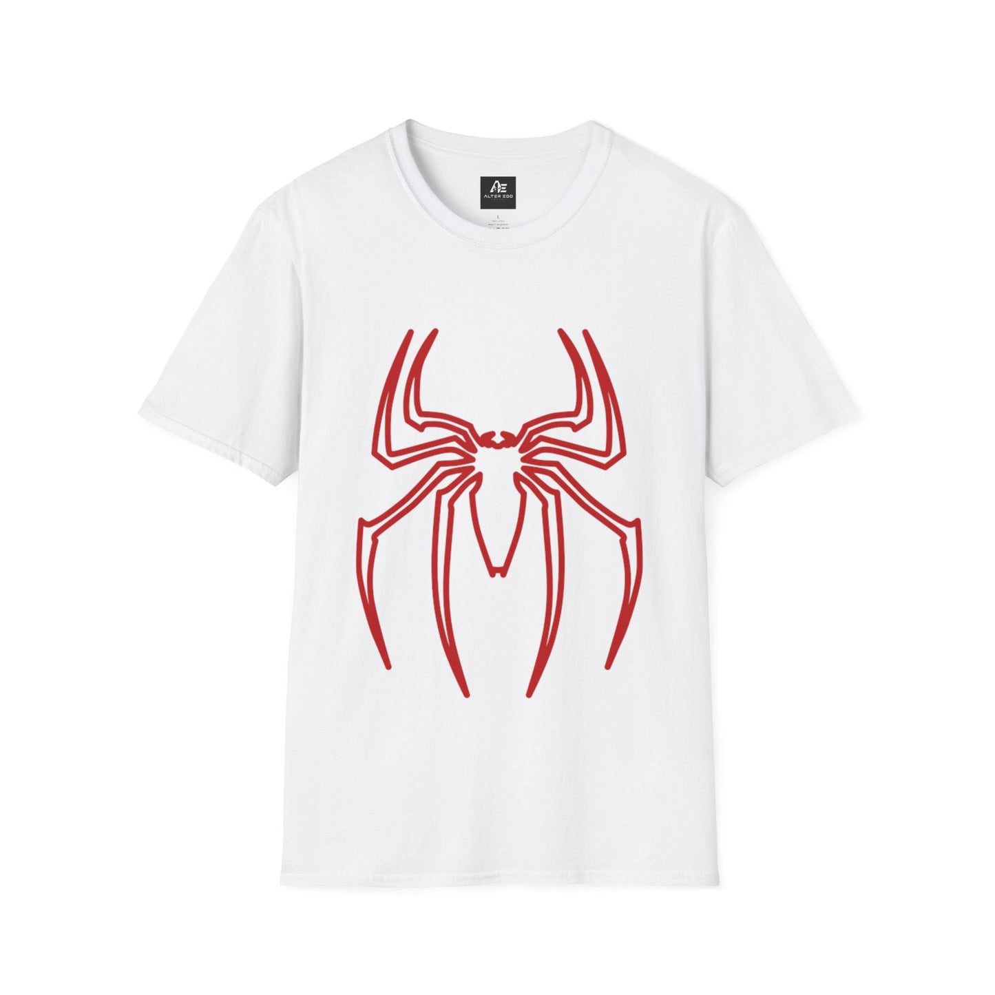 Spider Emblem T-Shirt — Red Minimal Spider Logo Tee