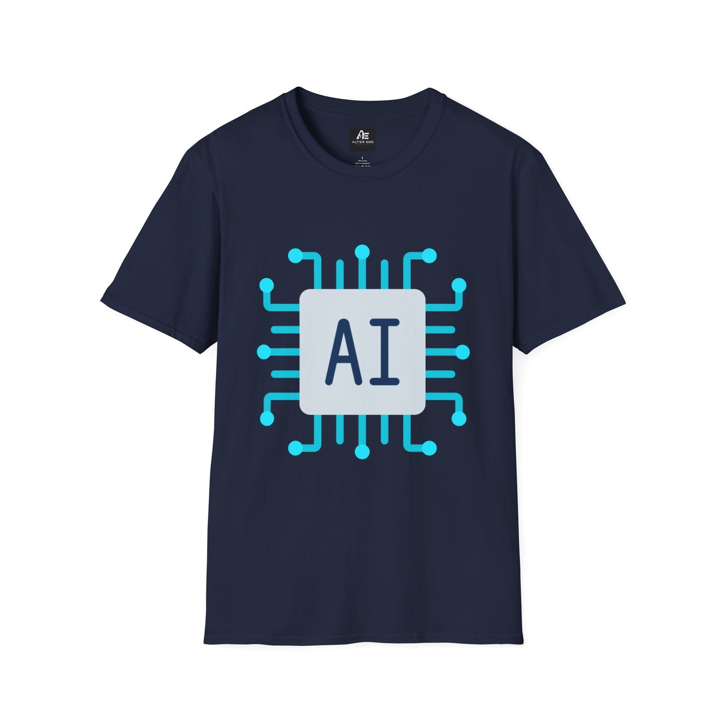 AI Chip Graphic T‑Shirt — Tech Circuit Design Tee