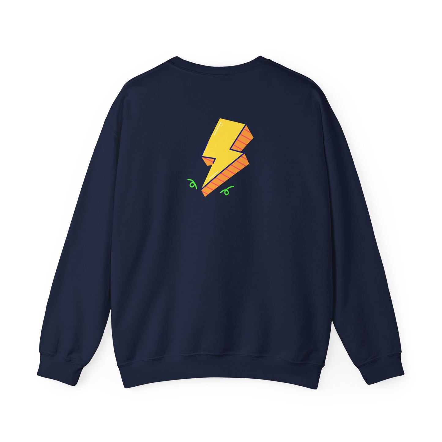 GRL PWR Crewneck Sweatshirt – Girls Power Lightning Bolt Graphic