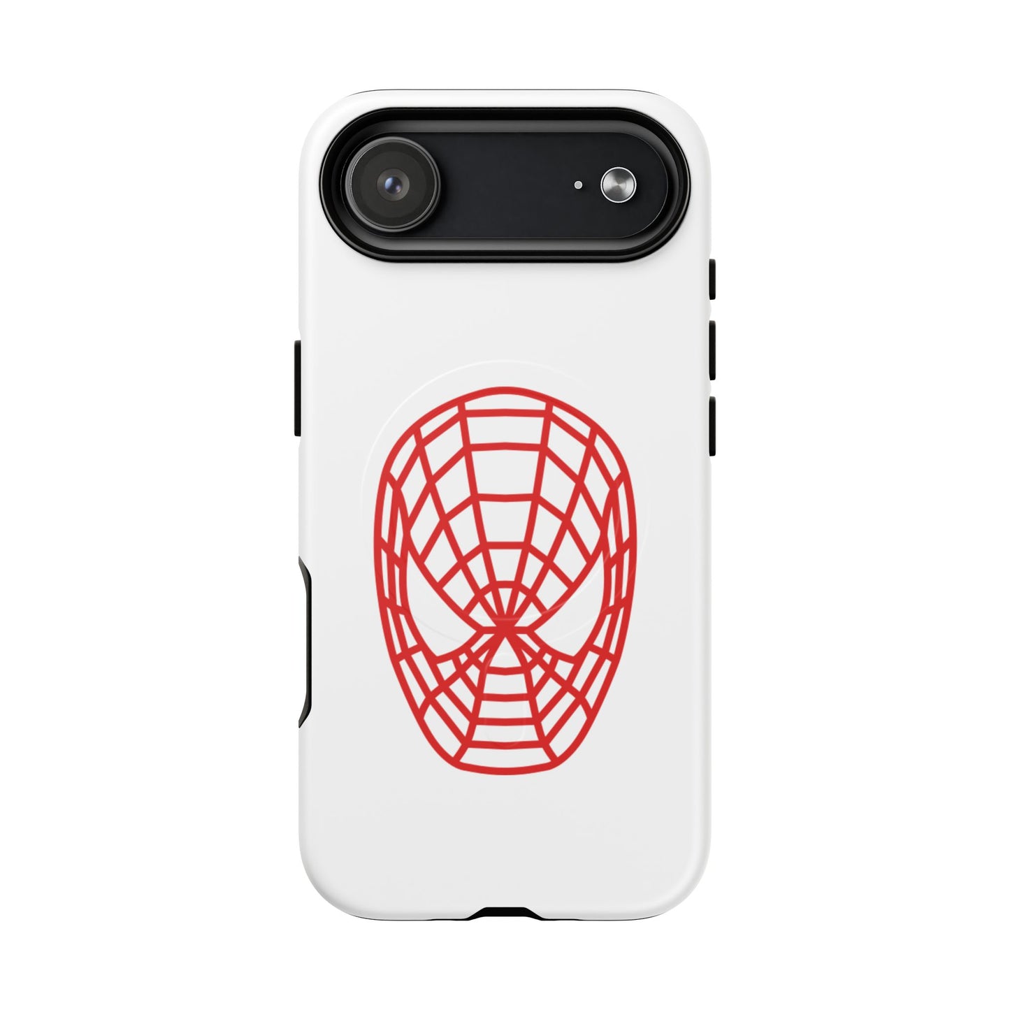 Spider Web Mask Tough Magnetic Phone Case — Red Graphic iPhone Cover