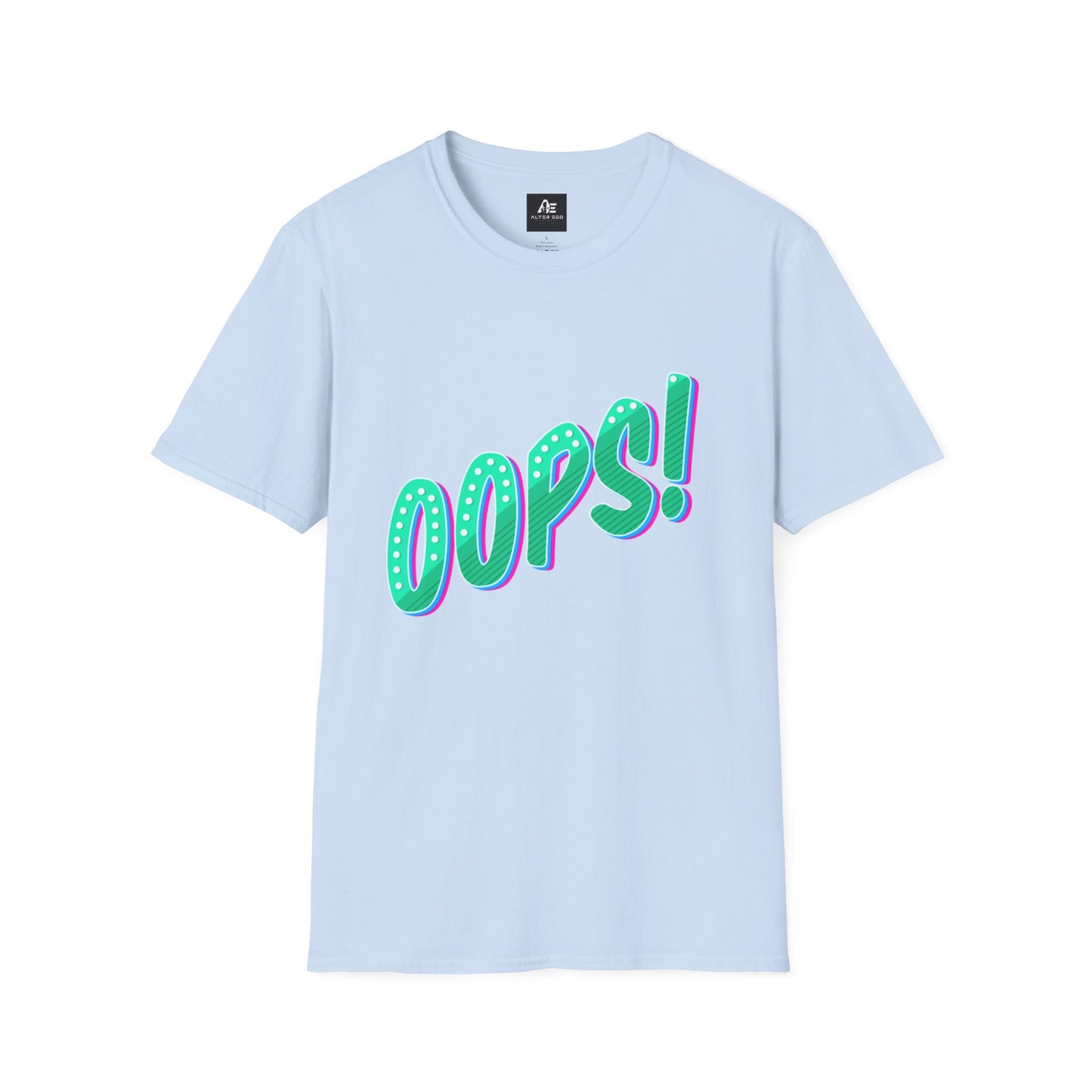 Oops! Graphic Tee — Retro Pop Typography T-Shirt
