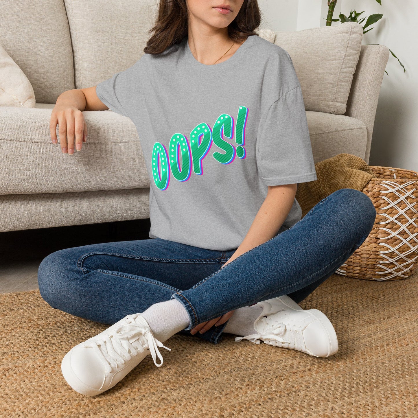 Oops! Graphic Tee — Retro Pop Typography T-Shirt