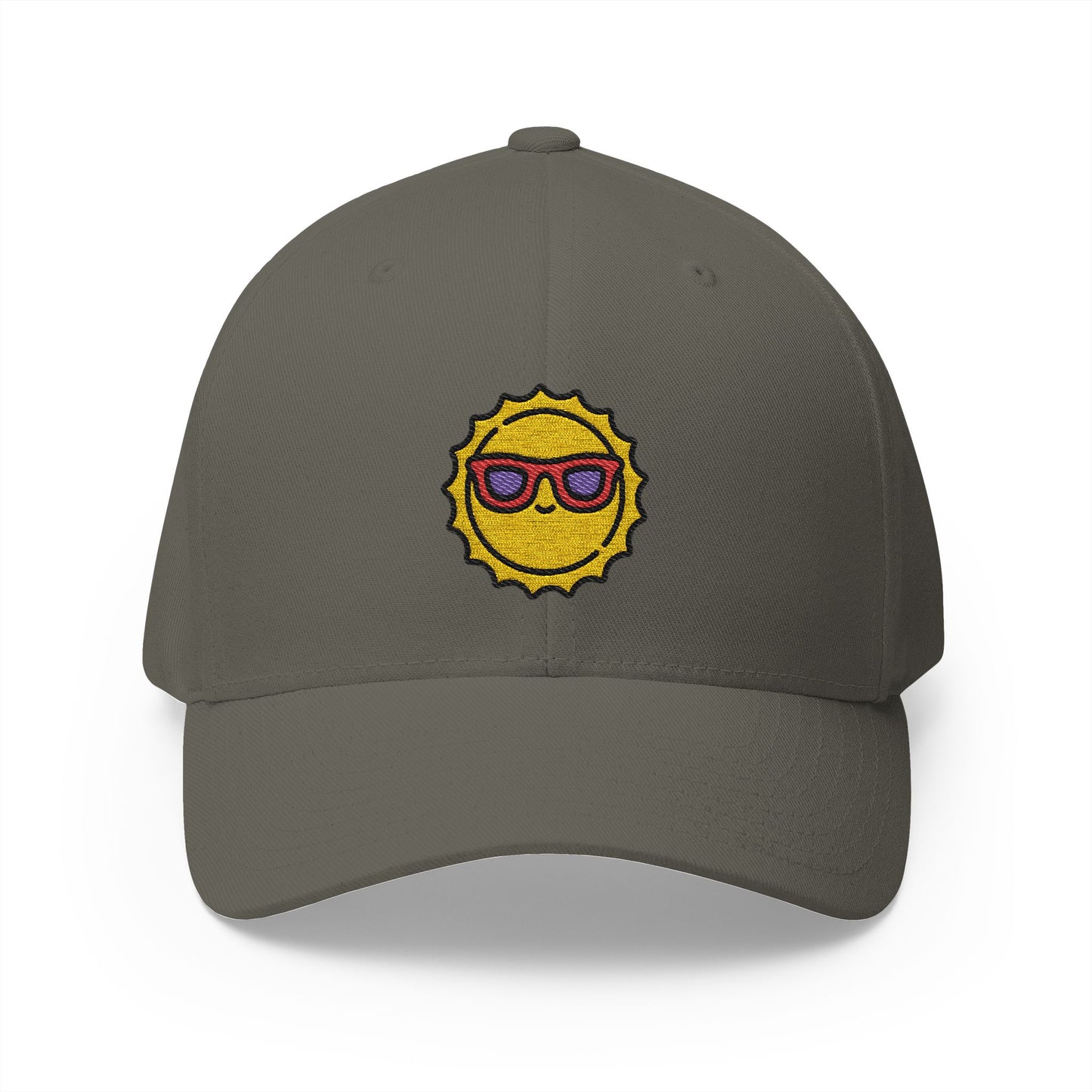 Embroidered Sunny Sunglasses Cap — Fun Summer Sun Hat